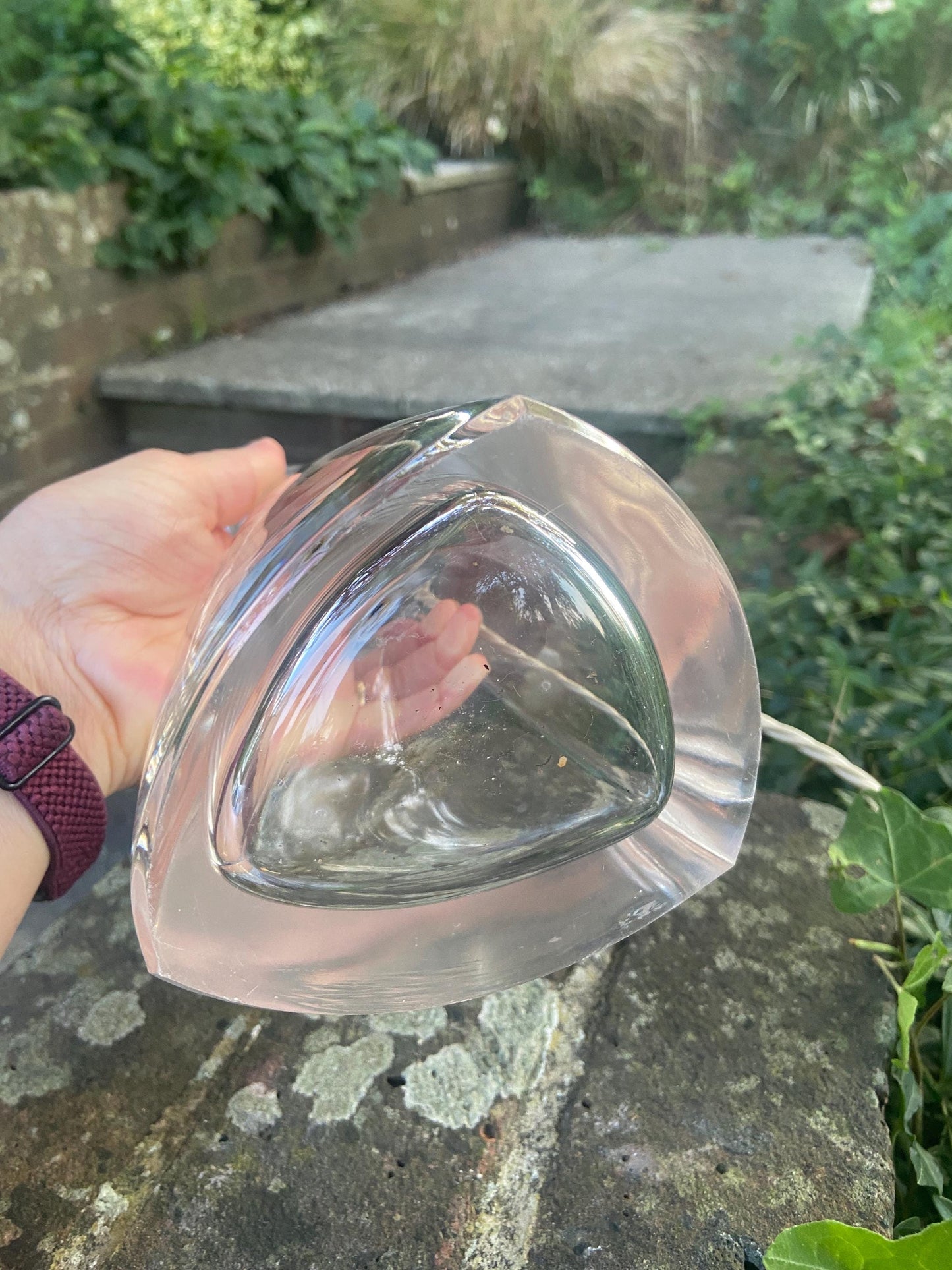 Retro upcycled glass vintage table lamp