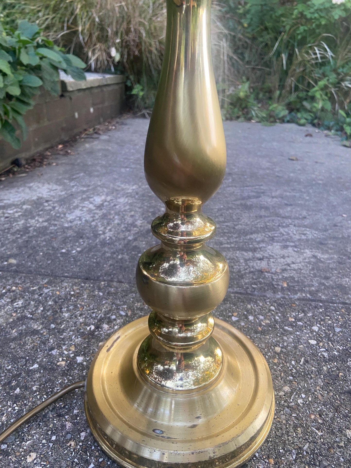 Super vintage shiny brass vintage table lamp BHS made - BHS table lamp, tall