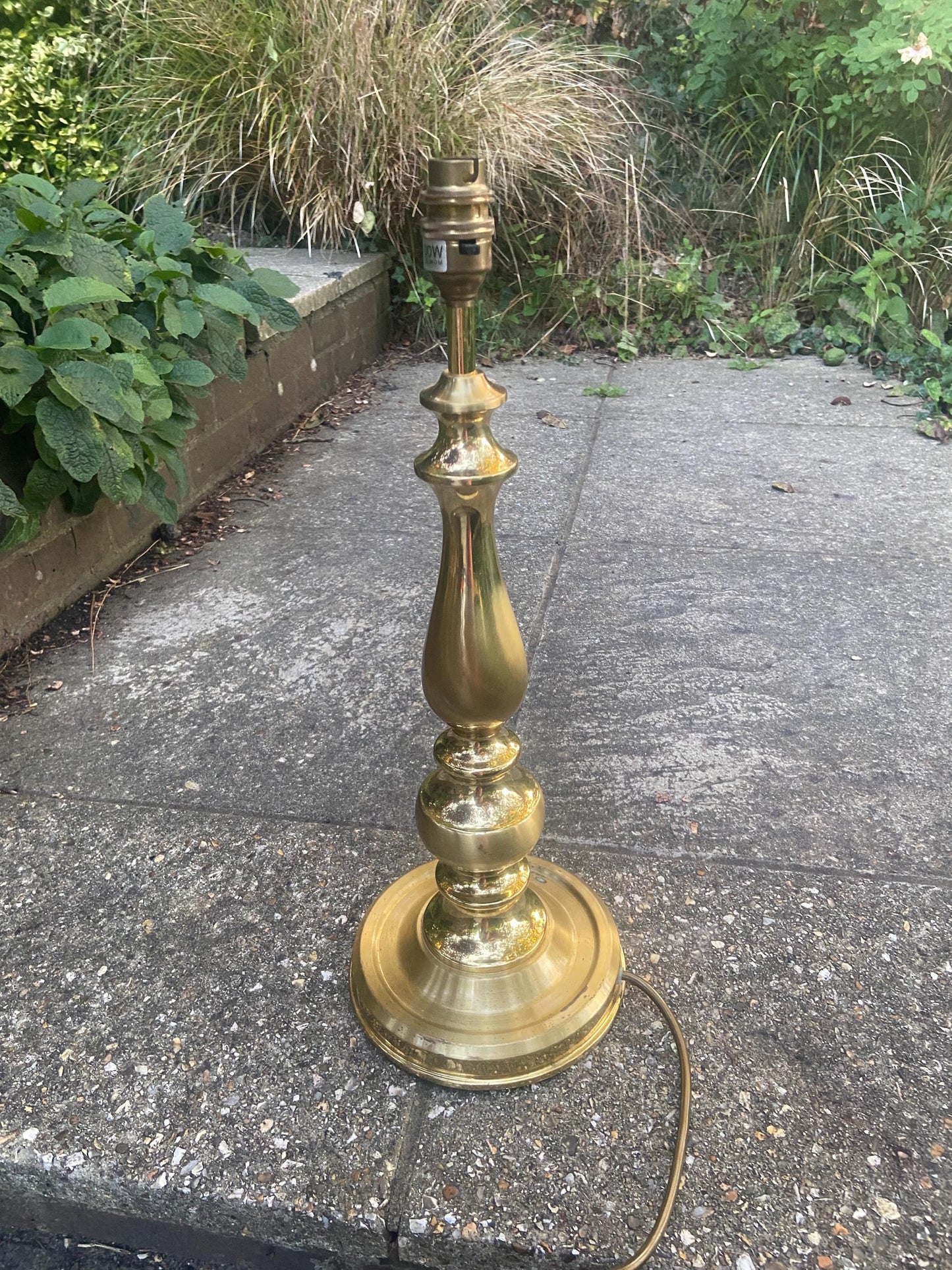 Super vintage shiny brass vintage table lamp BHS made - BHS table lamp, tall