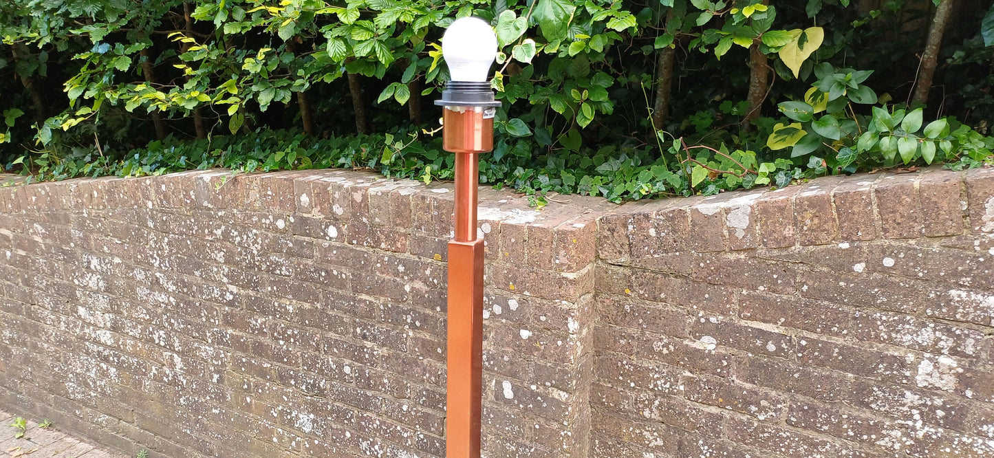 Top Quality Vintage Designer Retro 80s Reproduction of an Art Deco Standard Lamp with Copper Finish.