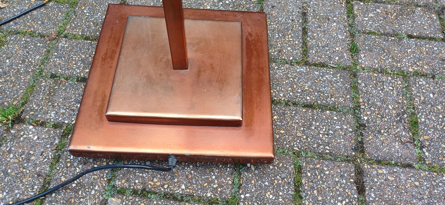 Top Quality Vintage Designer Retro 80s Reproduction of an Art Deco Standard Lamp with Copper Finish.