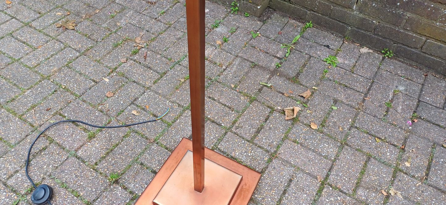 Top Quality Vintage Designer Retro 80s Reproduction of an Art Deco Standard Lamp with Copper Finish.