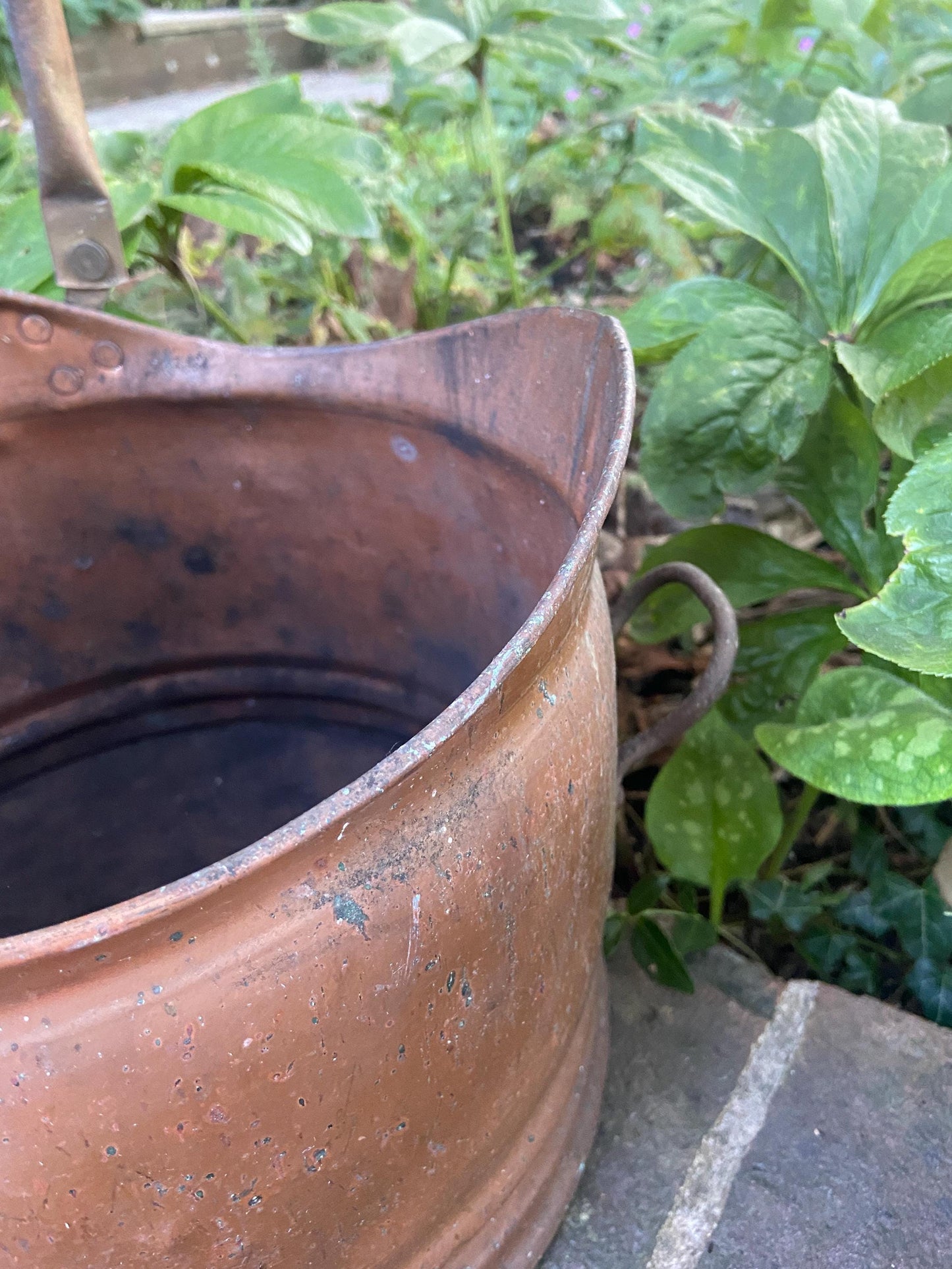 Vintage copper bucket, copper coal bucket - mid 20th century - great item, plant pot, planter, metal bucket, copper bucket, bronze bucket
