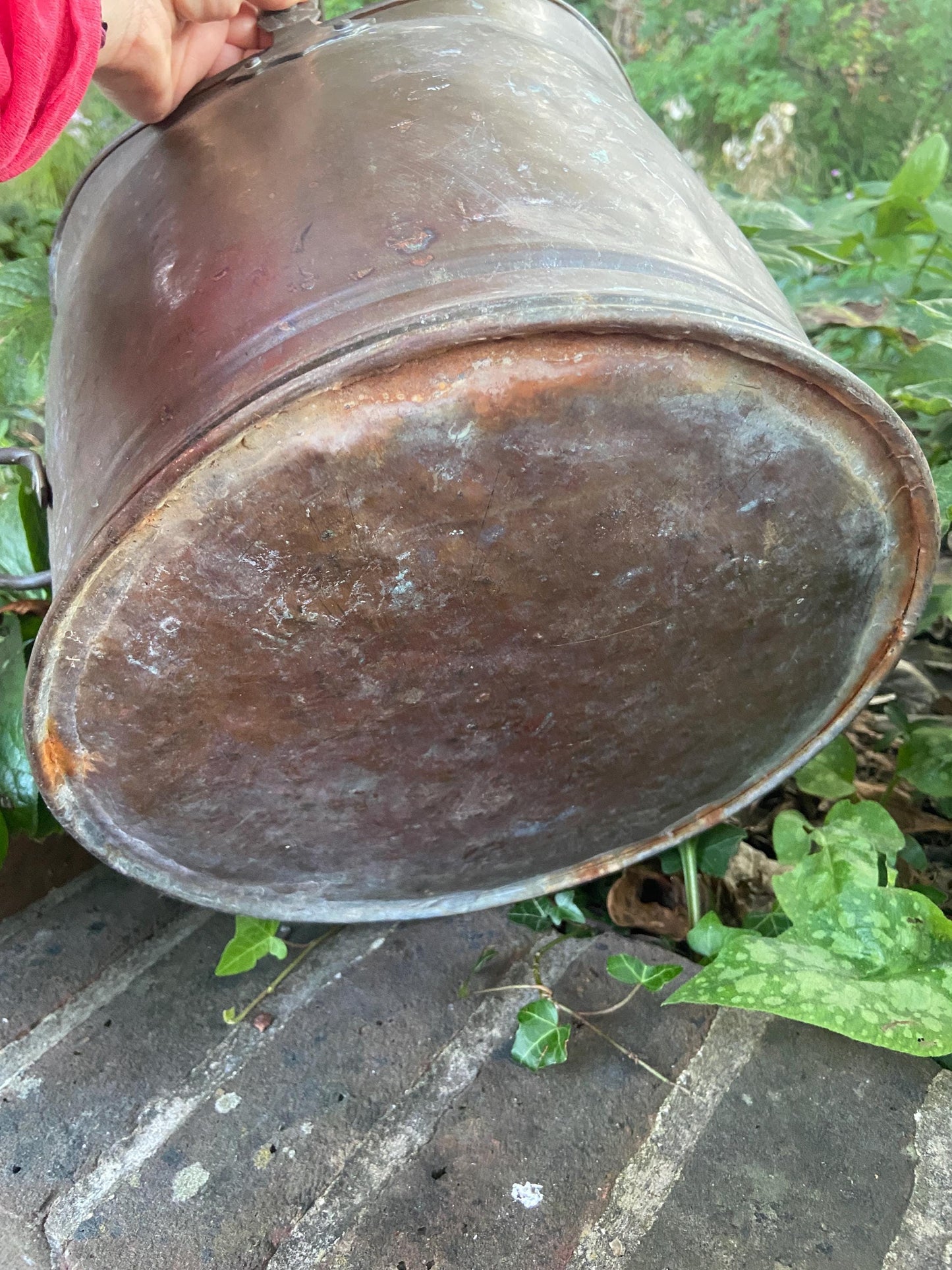 Super vintage brass coal bucket, coal scuttle, metal bucket, planter, plant pot