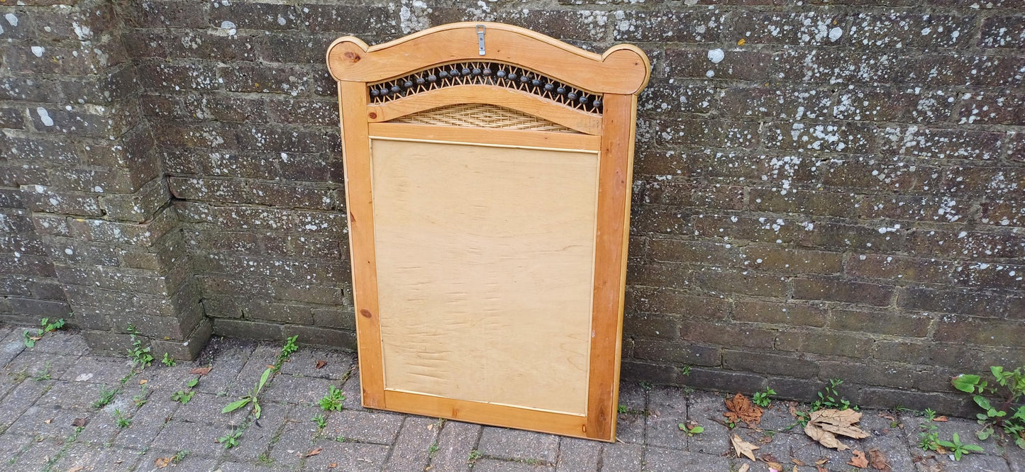 Large Bamboo Rattan Wicker Cane Decorative Wall Mirror 100 x 70 cm