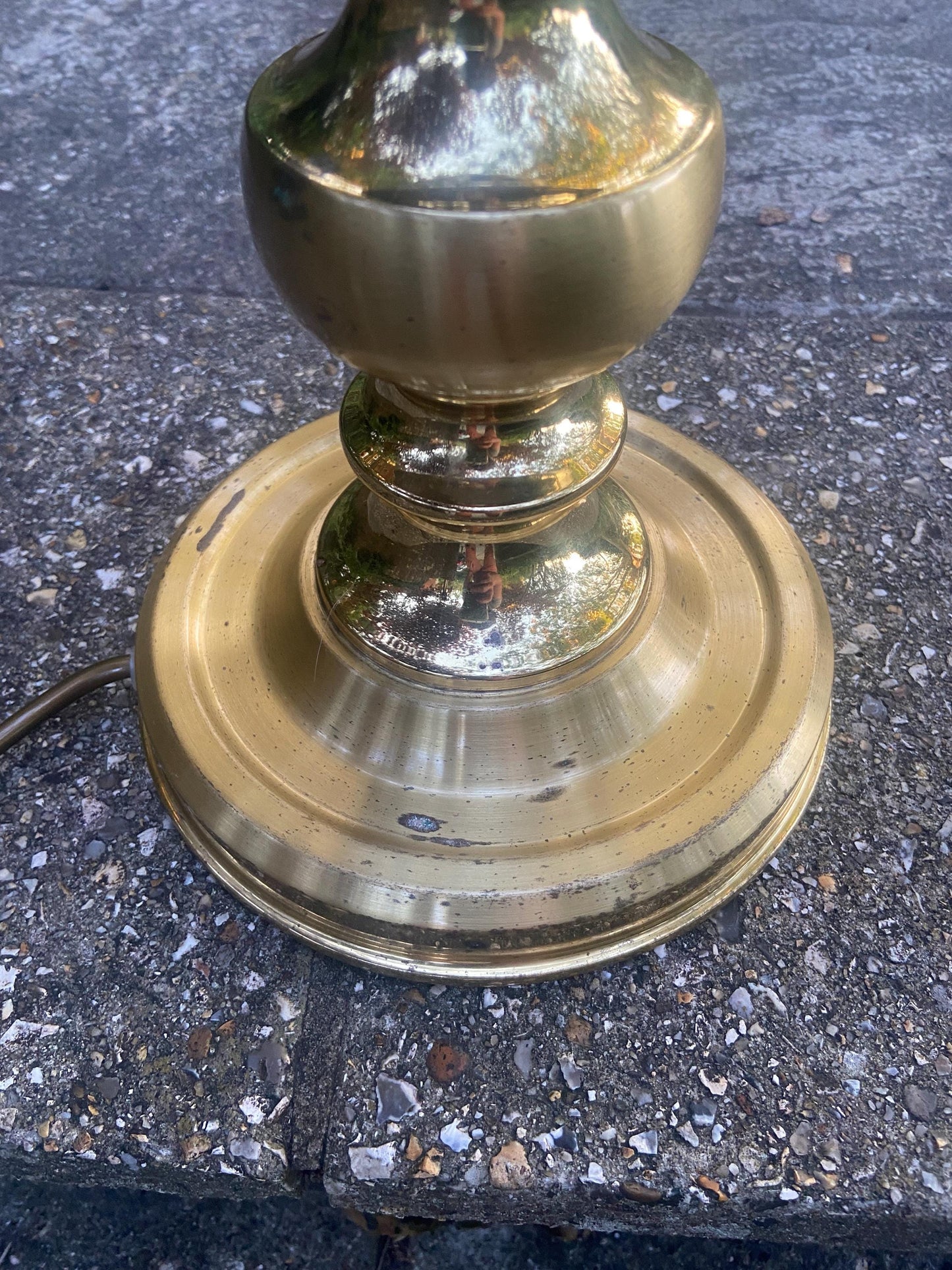 Super vintage shiny brass vintage table lamp BHS made - BHS table lamp, tall