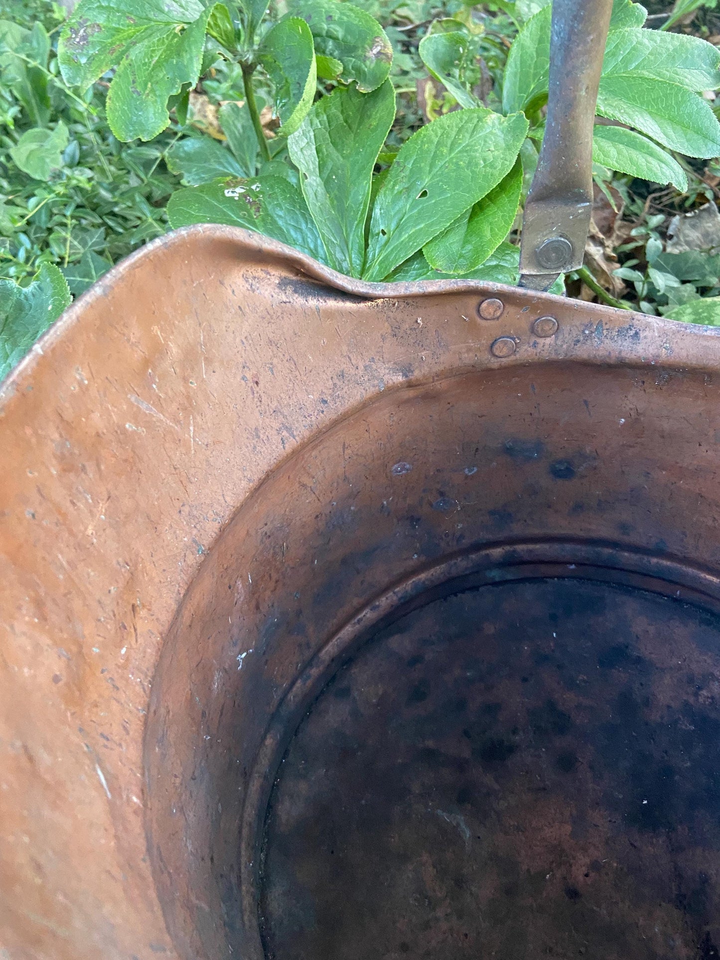 Vintage copper bucket, copper coal bucket - mid 20th century - great item, plant pot, planter, metal bucket, copper bucket, bronze bucket