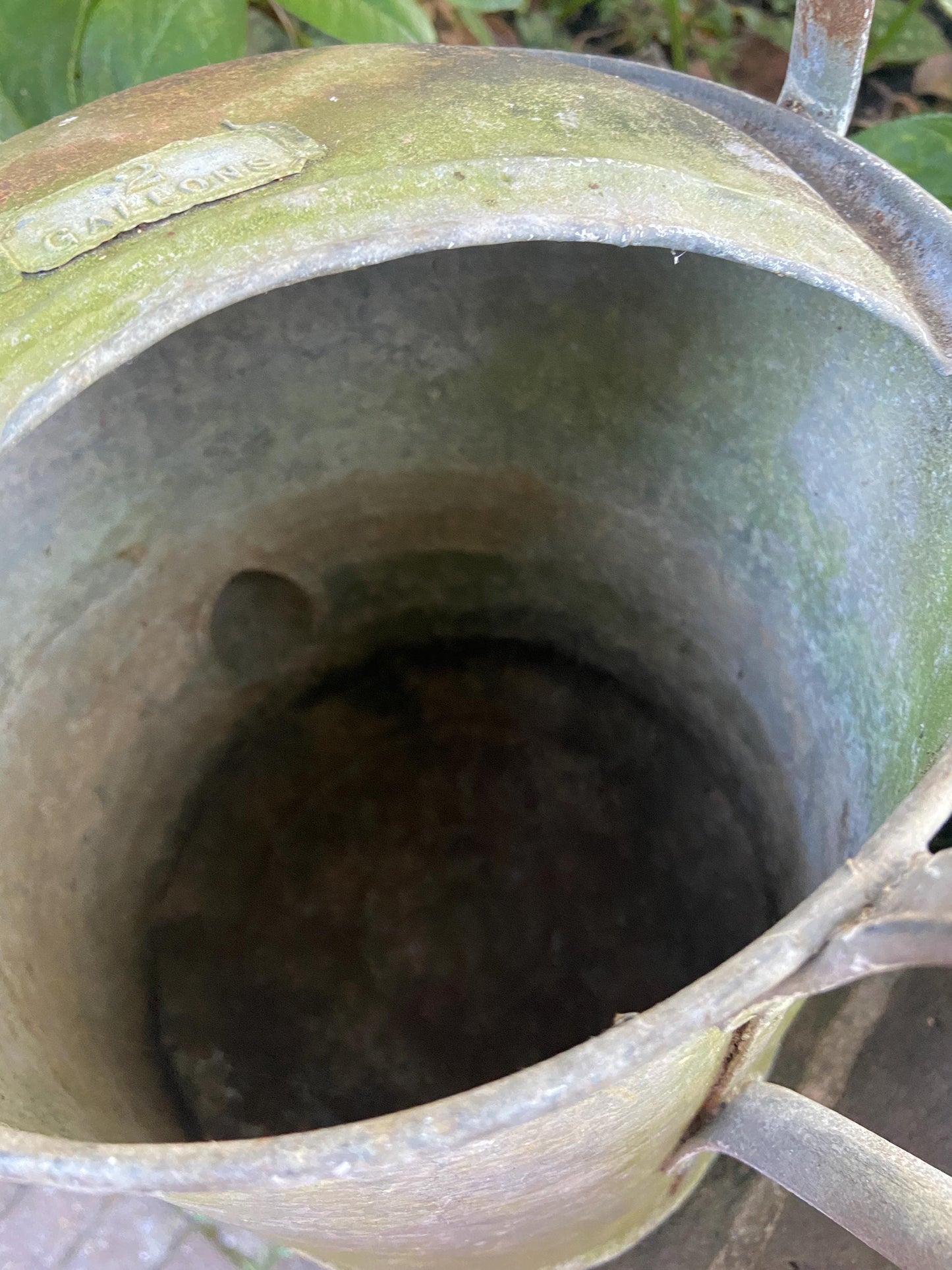 Vintage gardening watering can - vintage water can, vintage gardenware, antique watering can, 2 gallons, early 1900s