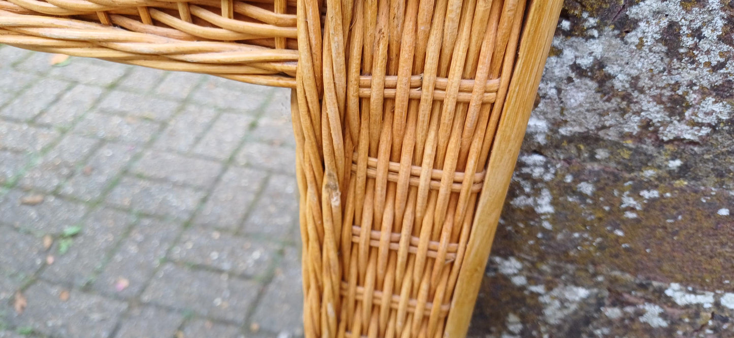 Large Bamboo Rattan Wicker Cane Decorative Wall Mirror 100 x 70 cm