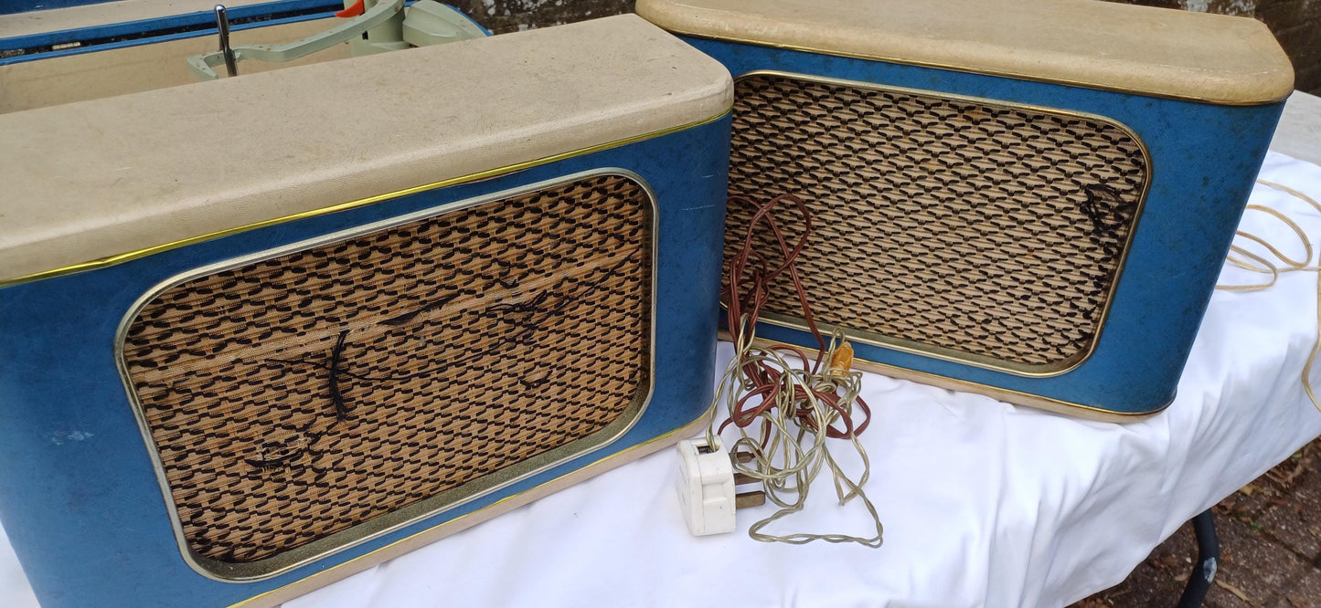 Retro Dream! Superb Mid 20th Century Record Player and Speaker ‘Fidelity Radio’