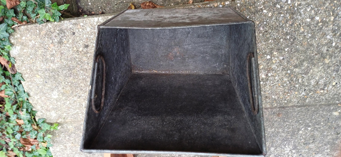 Beautiful Hand Stripped Restored Vintage Edwardian Coal Scuttle Coal Box Wood and Brass Inner Lining. Walnut or Mahogany.