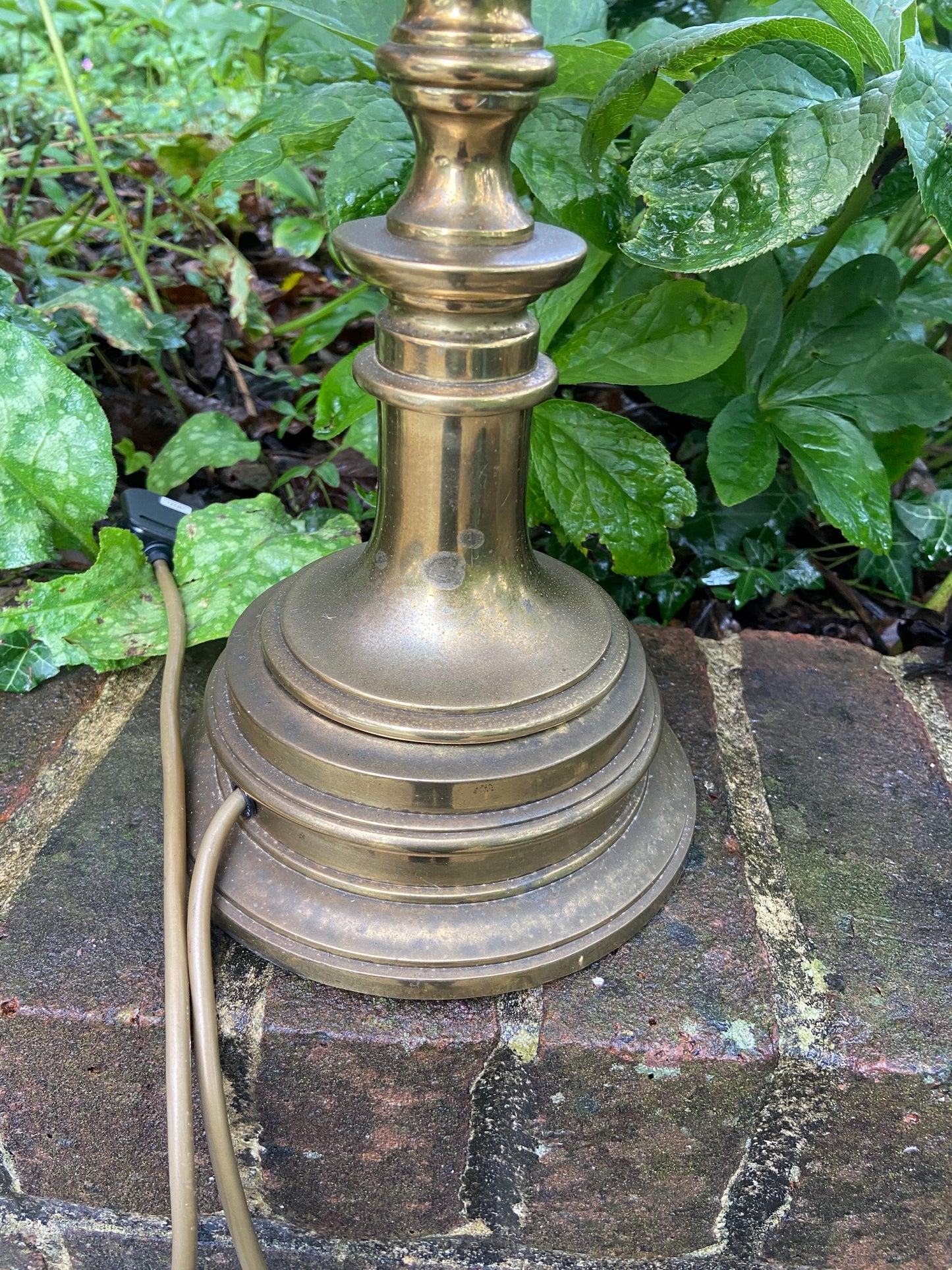 Vintage large mock French Empire Bouillotte style table lamp made by Leviton 1980s