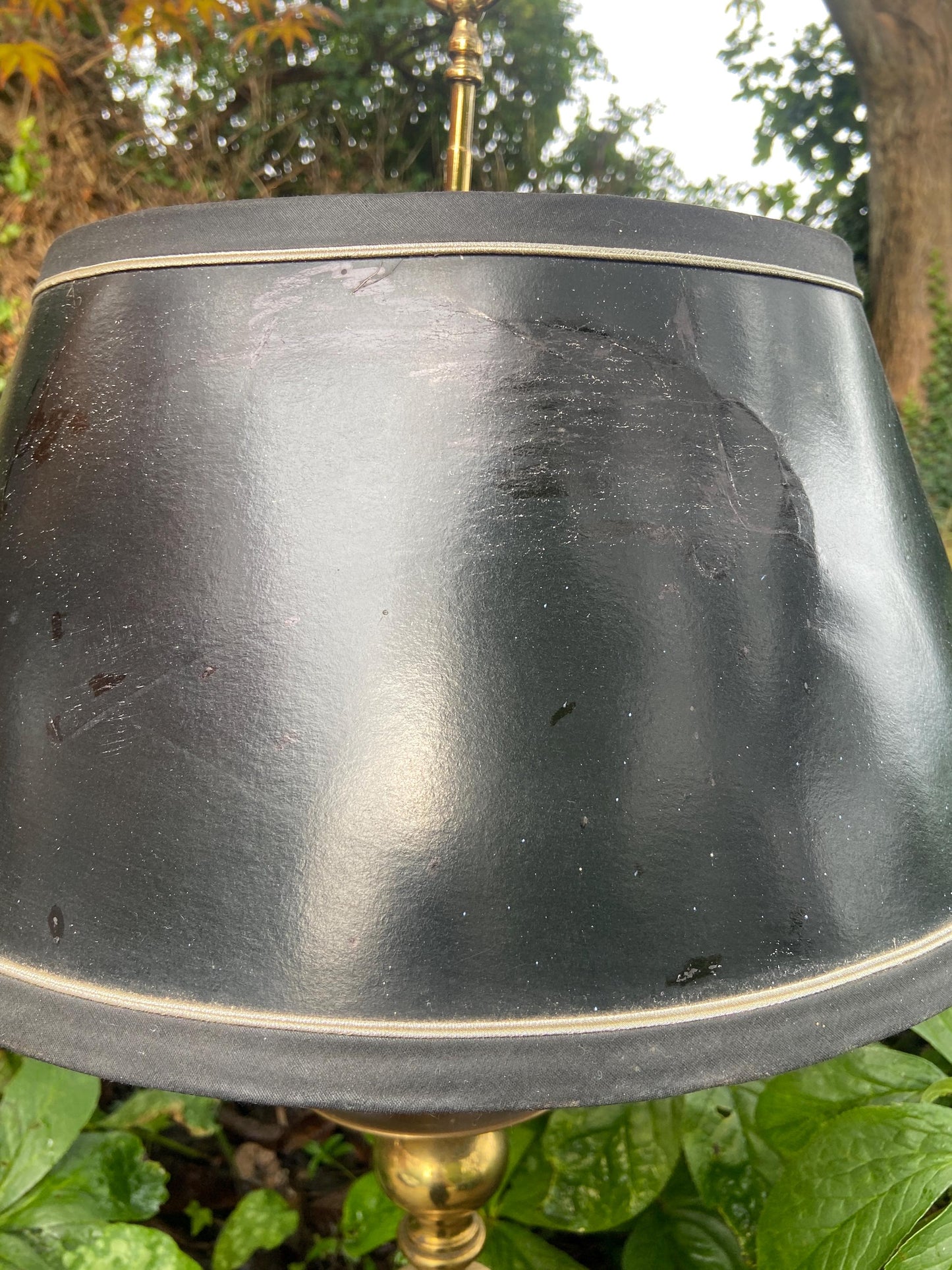 Vintage large mock French Empire Bouillotte style table lamp made by Leviton 1980s