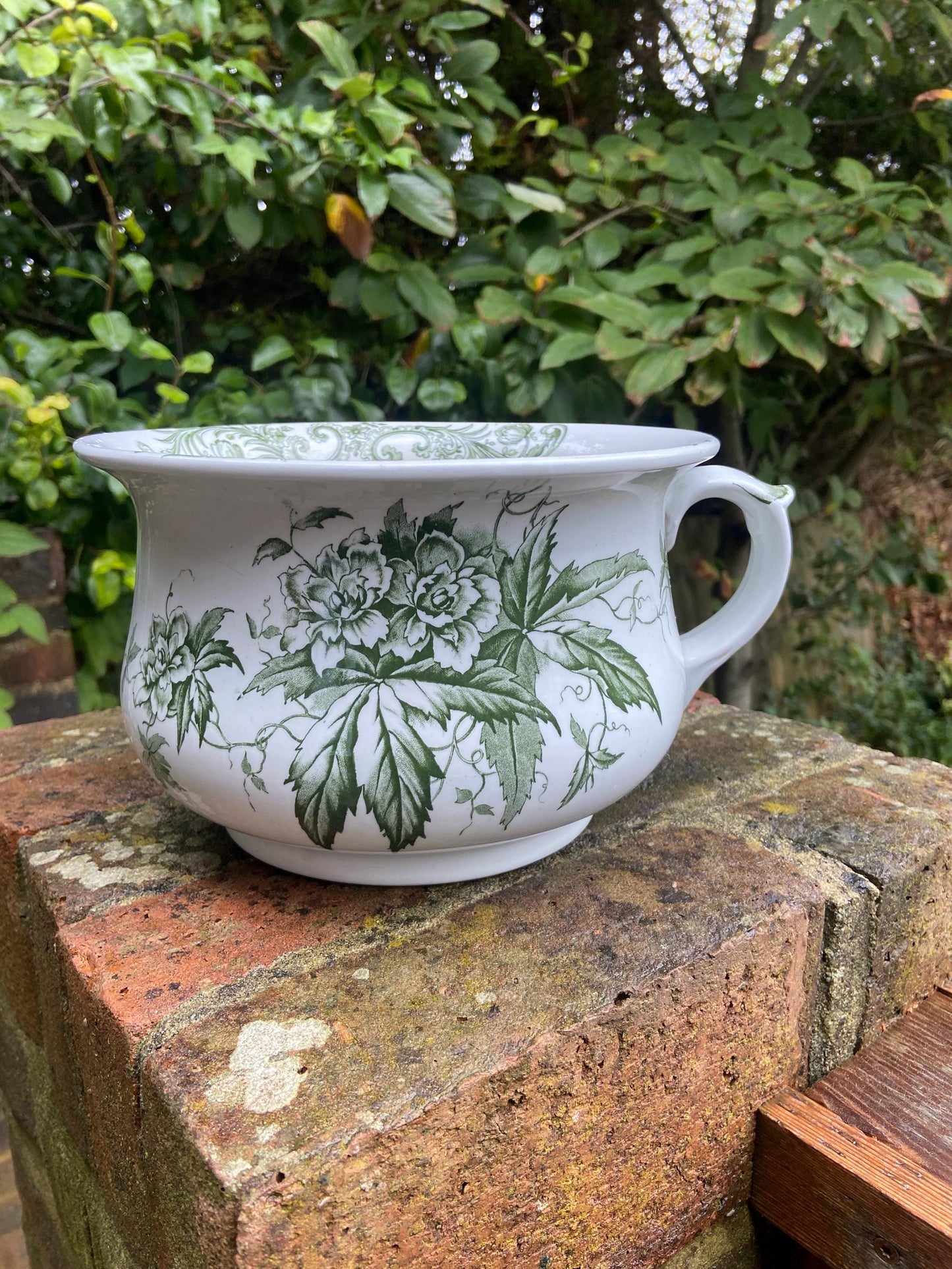 Antique royal Doulton Victorian Indoor Planter, chamber pot, potty, po - china planter bowl vgc