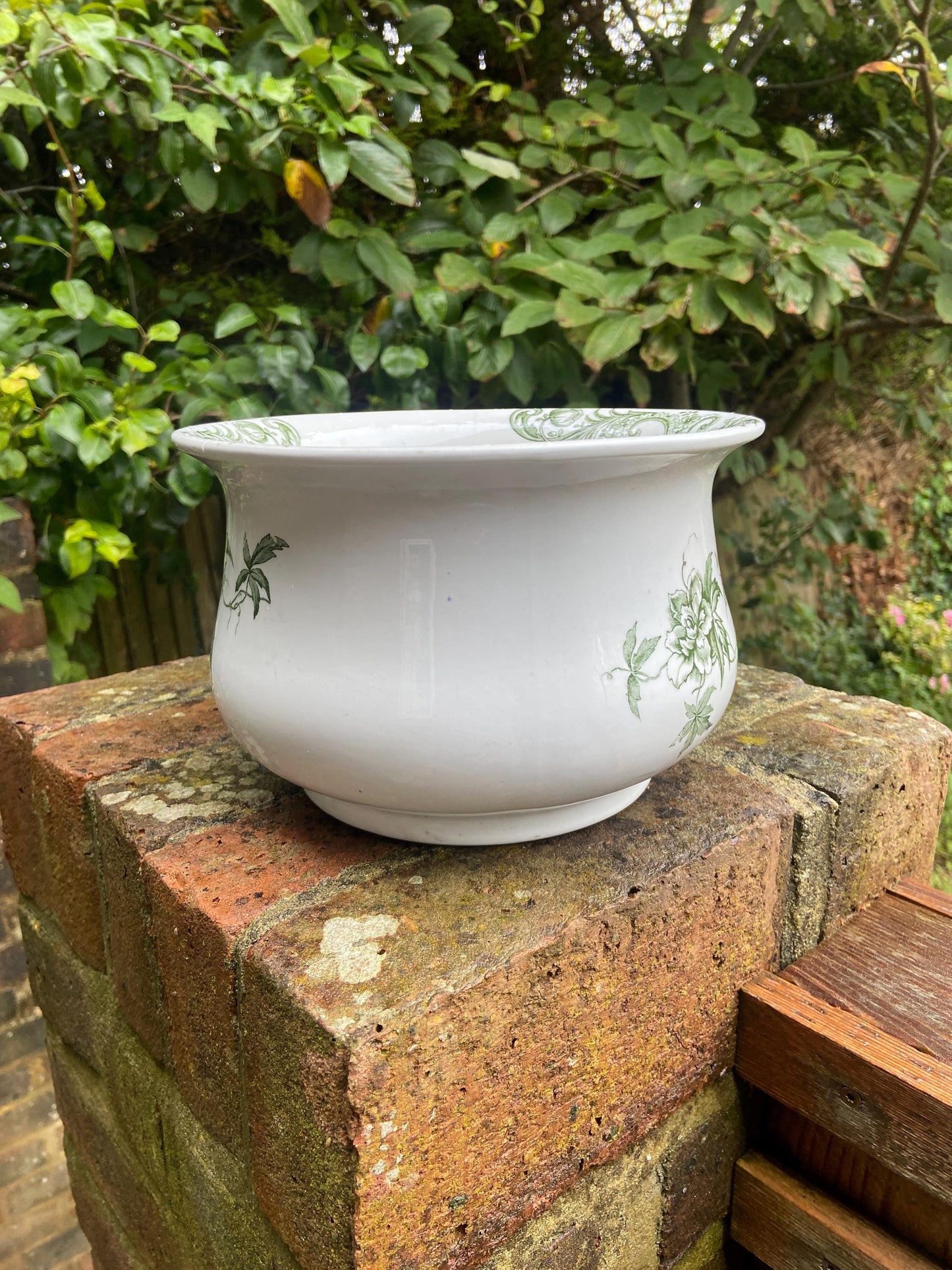 Antique royal Doulton Victorian Indoor Planter, chamber pot, potty, po - china planter bowl vgc