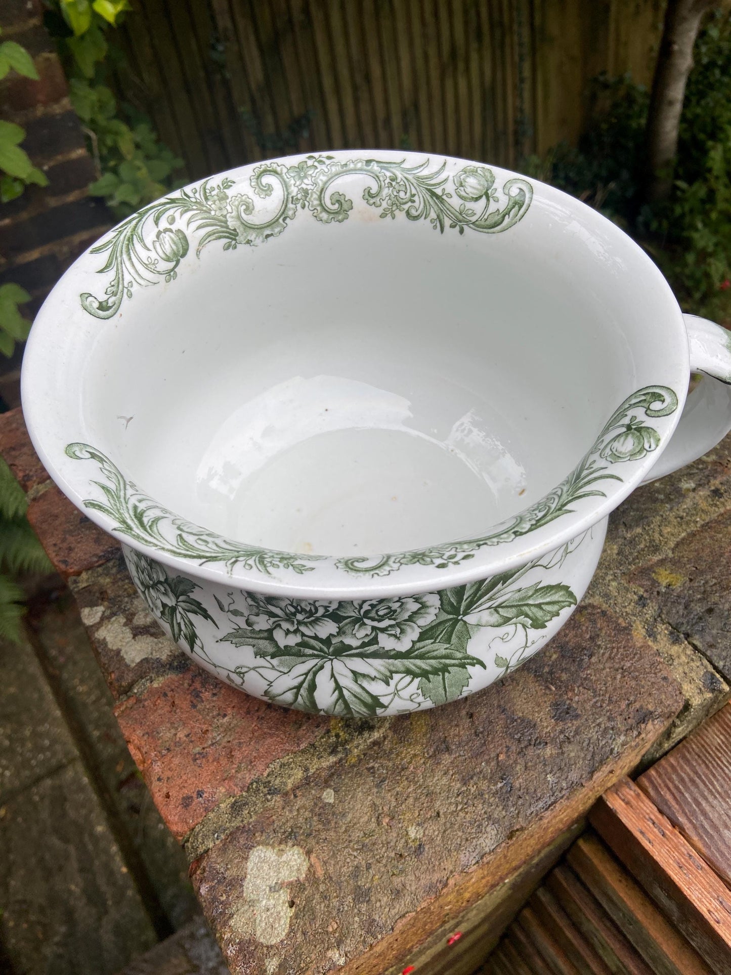 Antique royal Doulton Victorian Indoor Planter, chamber pot, potty, po - china planter bowl vgc