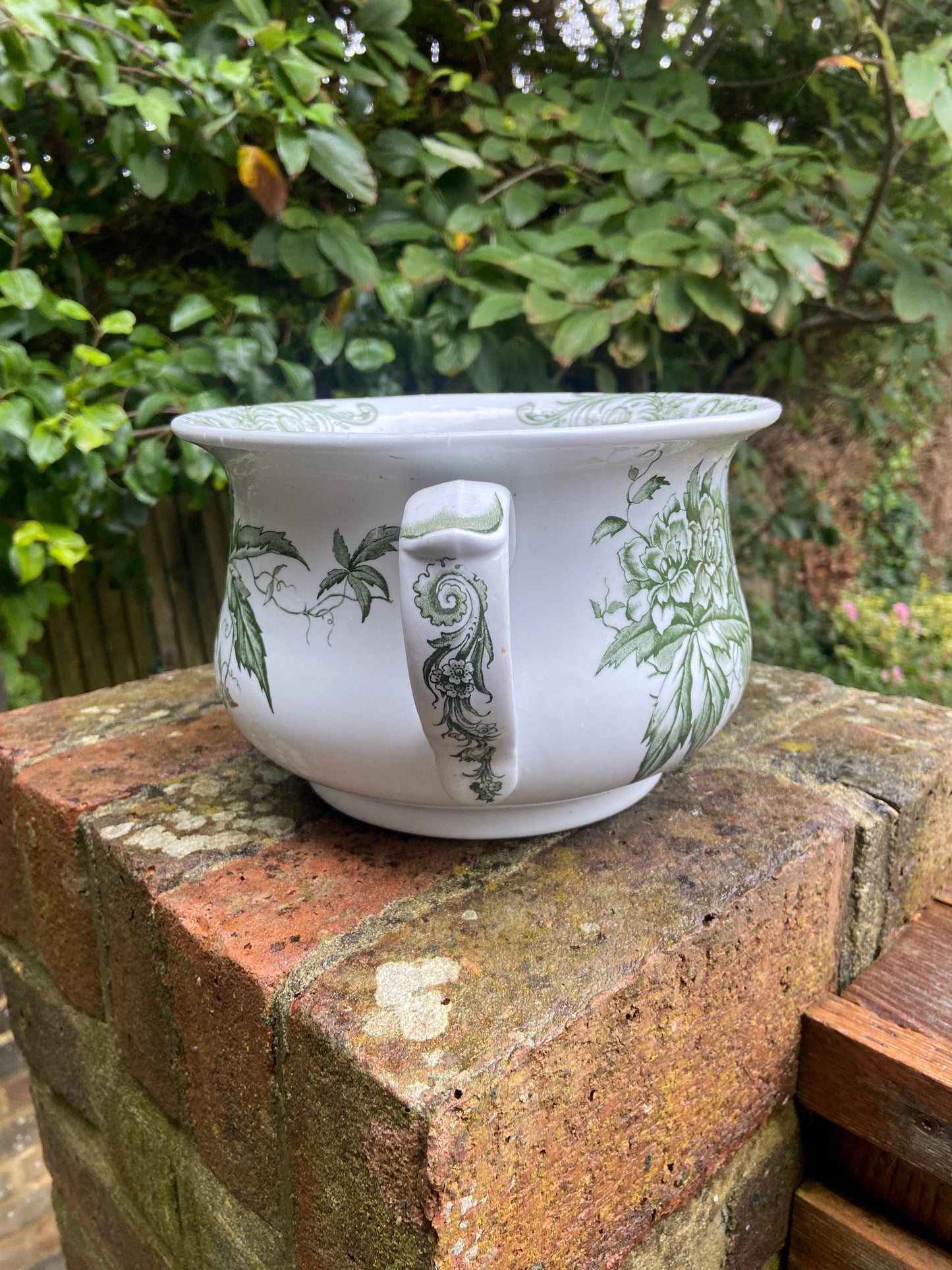 Antique royal Doulton Victorian Indoor Planter, chamber pot, potty, po - china planter bowl vgc