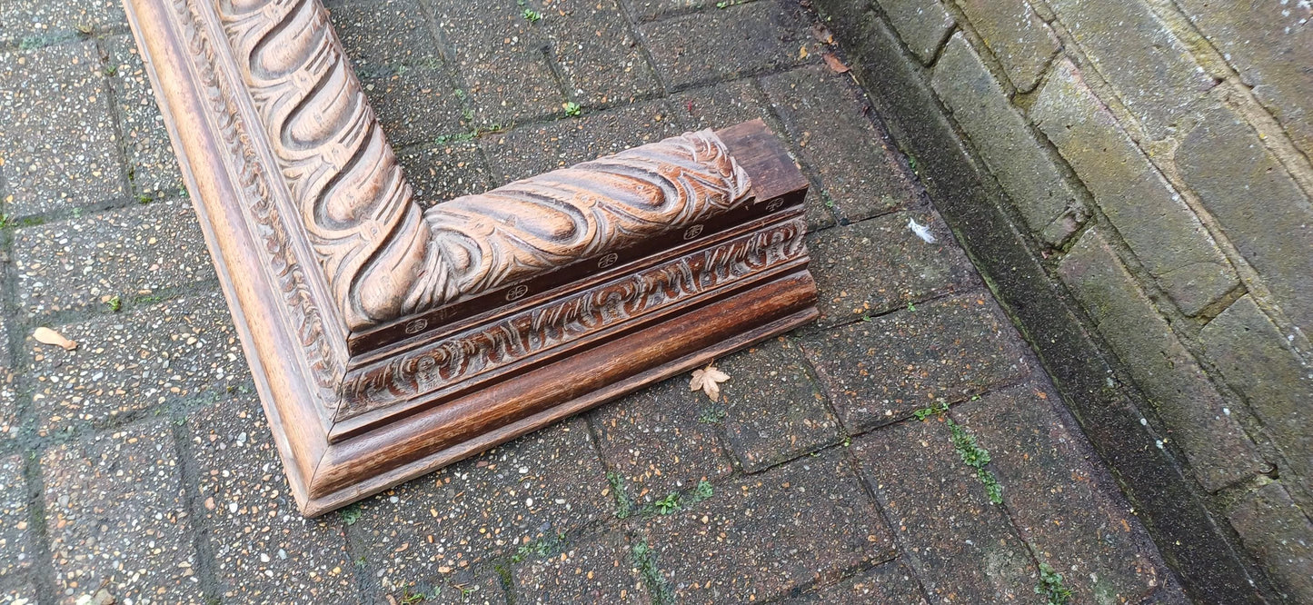 Glorious Victorian Carved Oak Fender Fireplace Hearth. Free Hand Delivery.