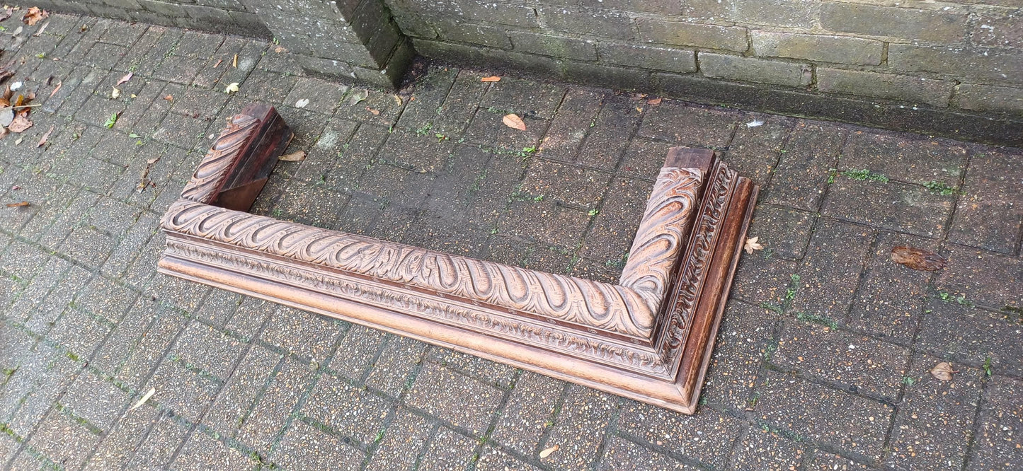 Glorious Victorian Carved Oak Fender Fireplace Hearth. Free Hand Delivery.