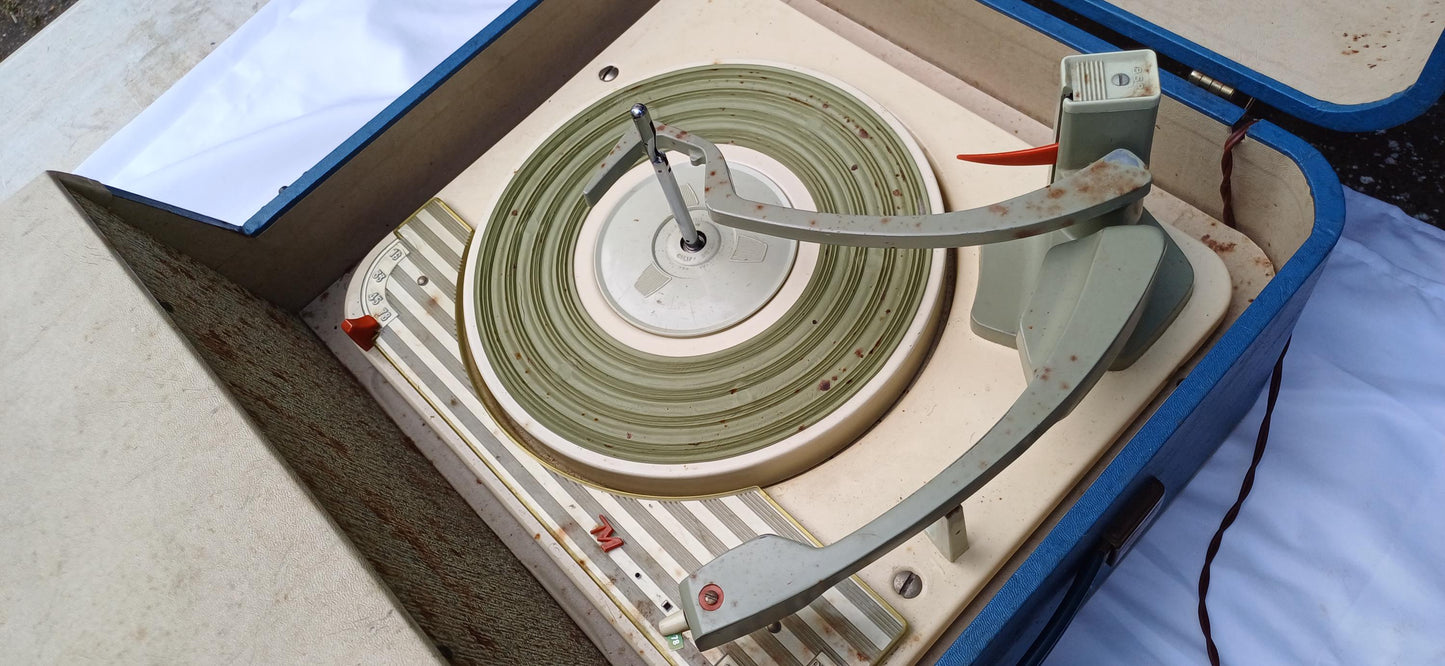Retro Dream! Superb Mid 20th Century Record Player and Speaker ‘Fidelity Radio’
