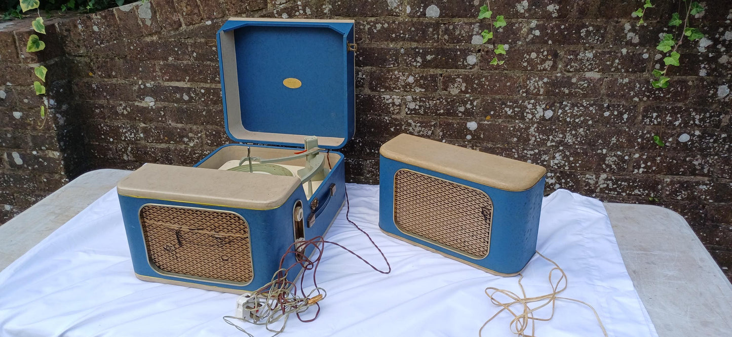 Retro Dream! Superb Mid 20th Century Record Player and Speaker ‘Fidelity Radio’