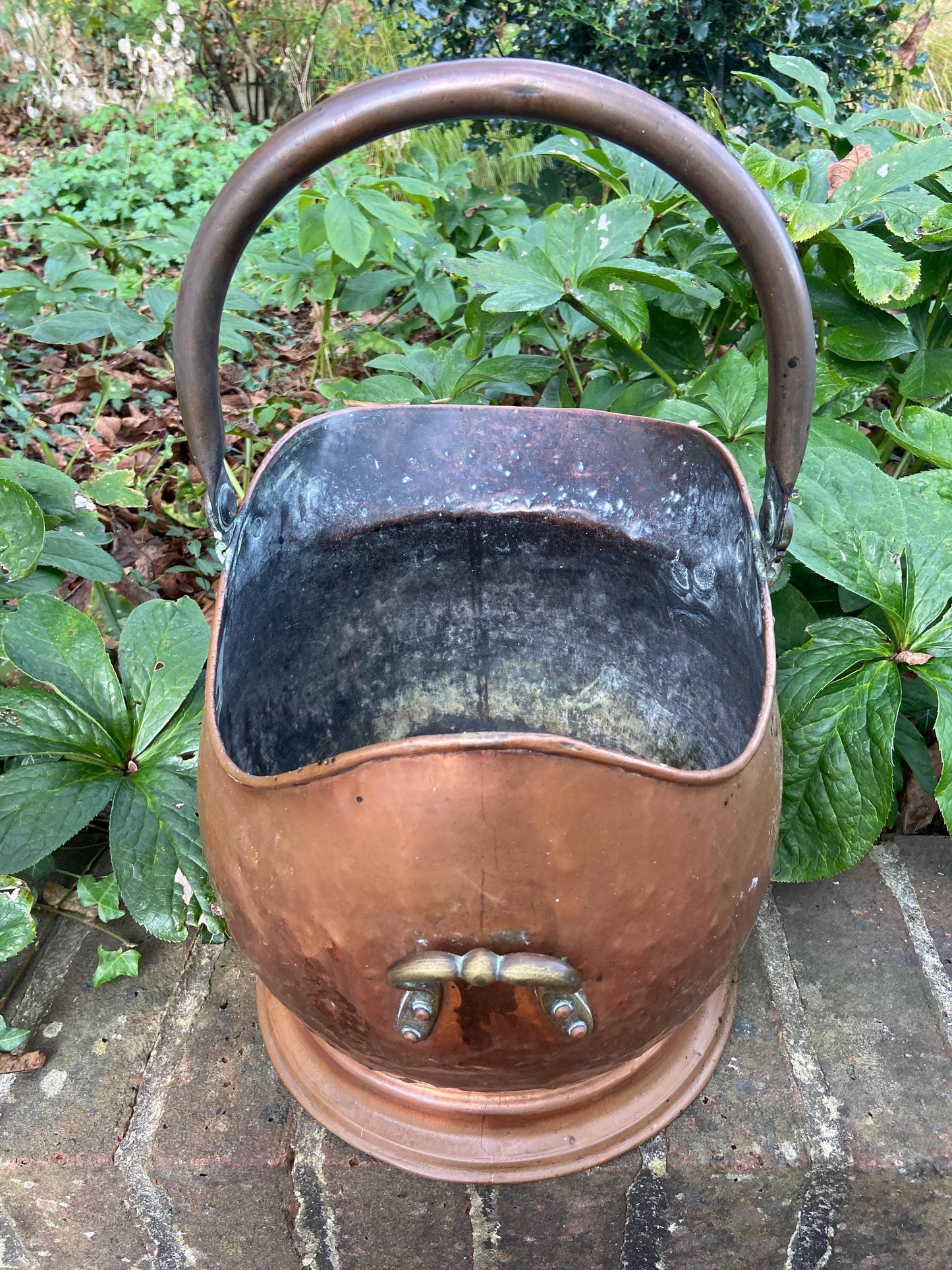 Vintage copper bucket, copper coal bucket - mid 20th century - great item, plant pot, planter, metal bucket, copper bucket, bronze bucket