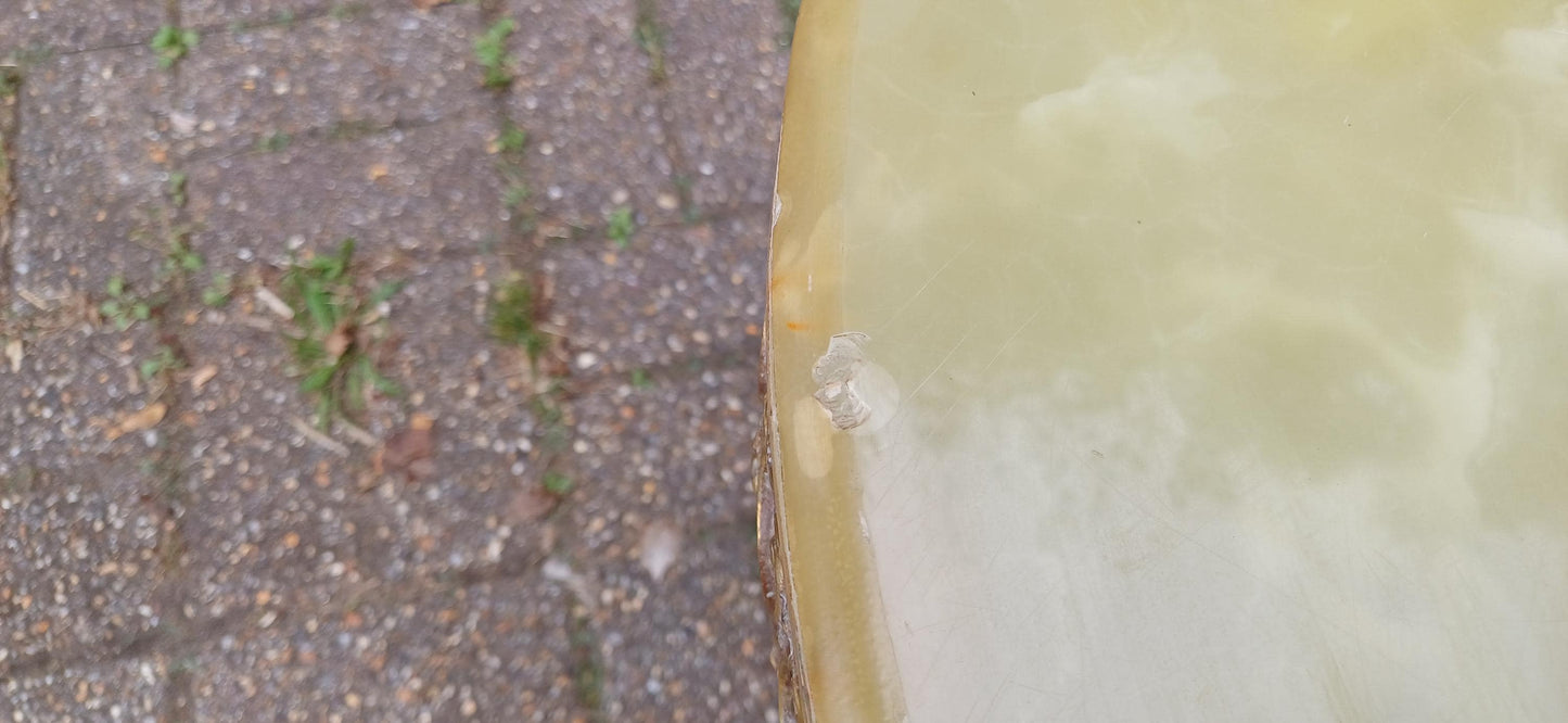 Imposing and Ostentatious Large Onyx and Brass Mid-Century 60s Coffee Table Free Hand Delivery.