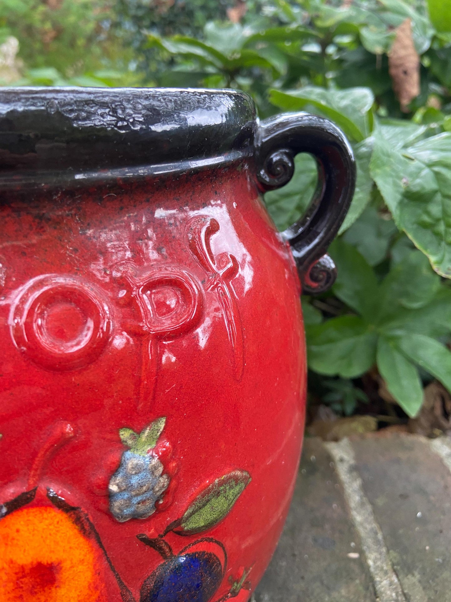 West German Vintage Rumtopf Jar - pottery vase, retro pottery