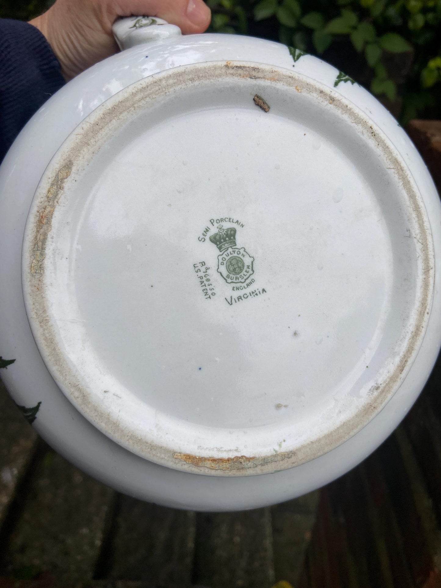 Antique royal Doulton Victorian Indoor Planter, chamber pot, potty, po - china planter bowl vgc
