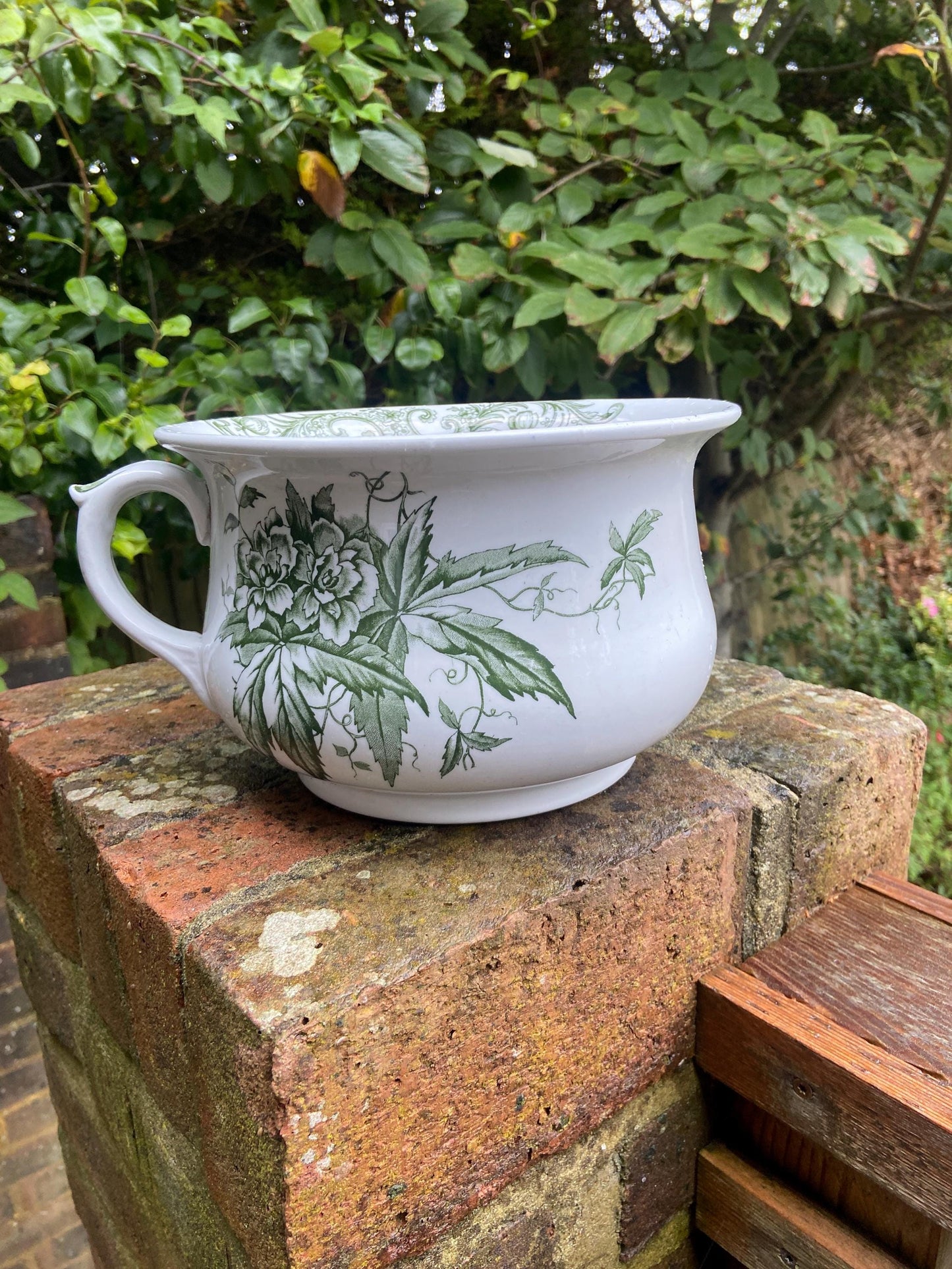 Antique royal Doulton Victorian Indoor Planter, chamber pot, potty, po - china planter bowl vgc