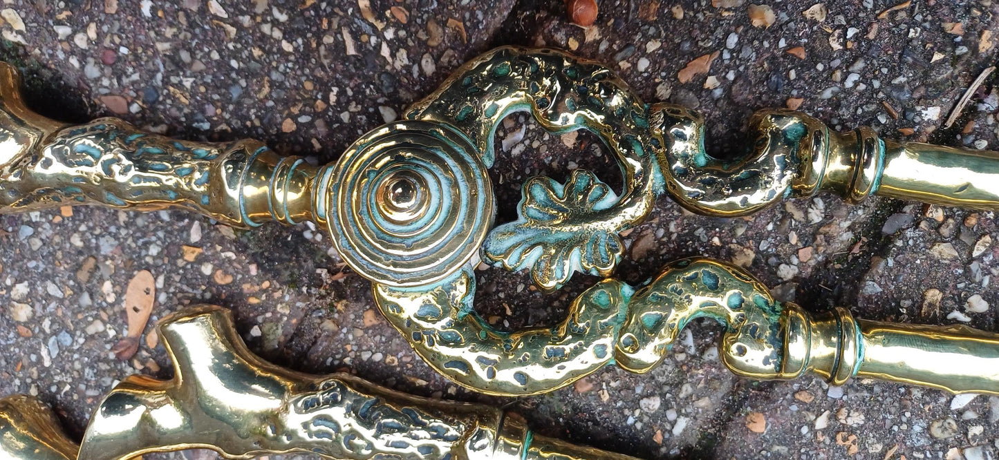 Large Restored Victorian Brass Fender with Matching Fire Irons Superb Quality and Beautifully Preserved Free Hand Delivery