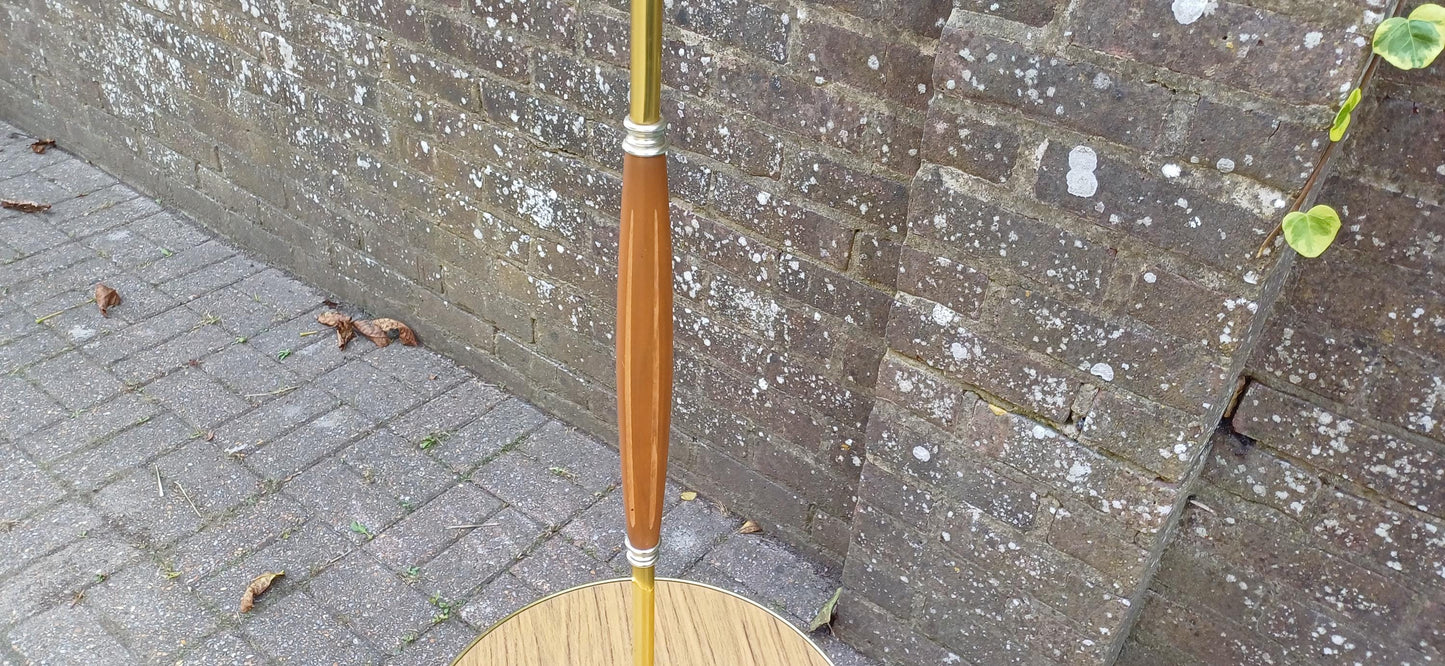 Classic Funky Working Retro Mid Century Standard Lamp Coffee Table Utility Combo with Original Shade. Free Hand Delivery.