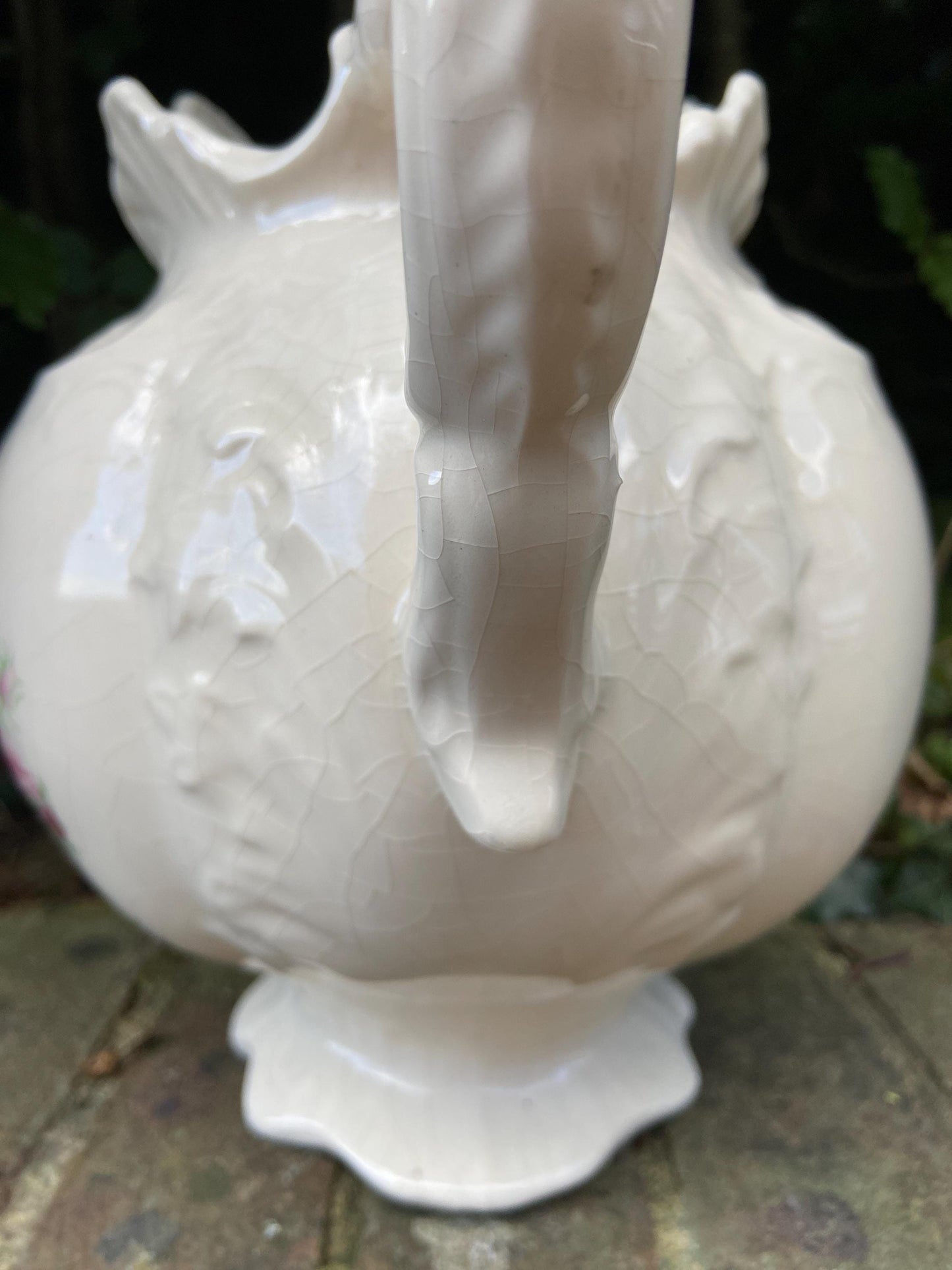 Very large China Jug made by Staffordshire Pottery - floral design - watertight