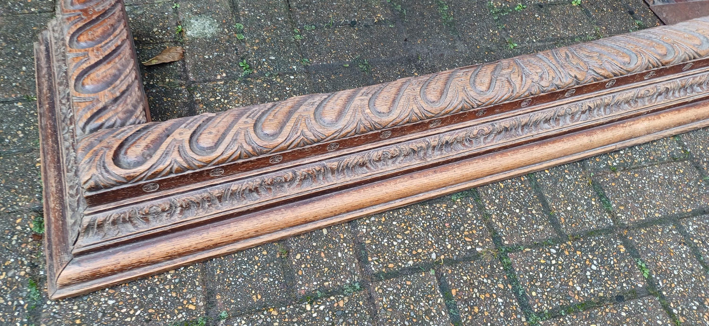 Glorious Victorian Carved Oak Fender Fireplace Hearth. Free Hand Delivery.