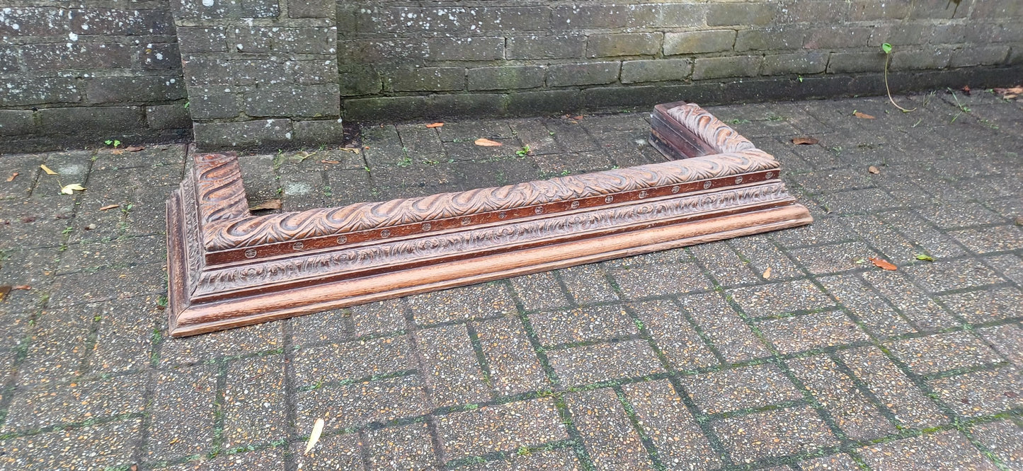 Glorious Victorian Carved Oak Fender Fireplace Hearth. Free Hand Delivery.