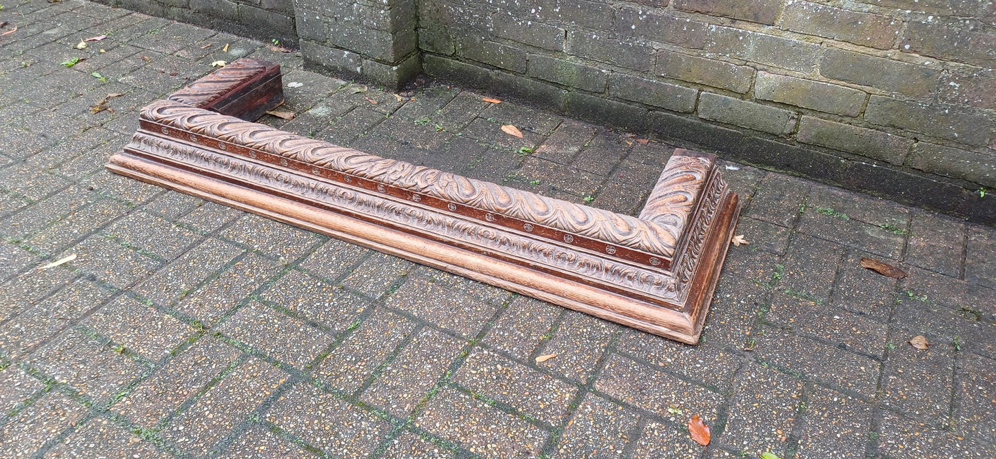 Glorious Victorian Carved Oak Fender Fireplace Hearth. Free Hand Delivery.
