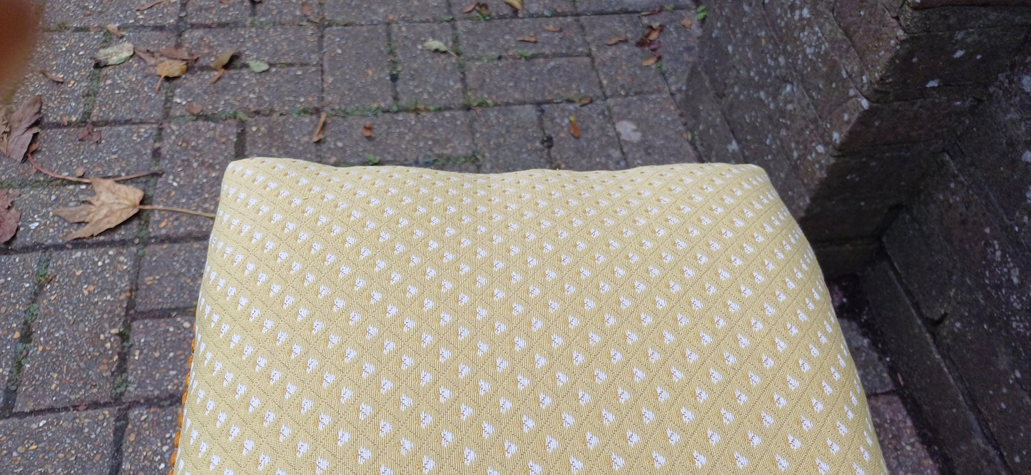 Vintage Retro Chic Upholstered Stool Newly Upholstered Stool Kitsch Hard Plastic Cabriole Legs.