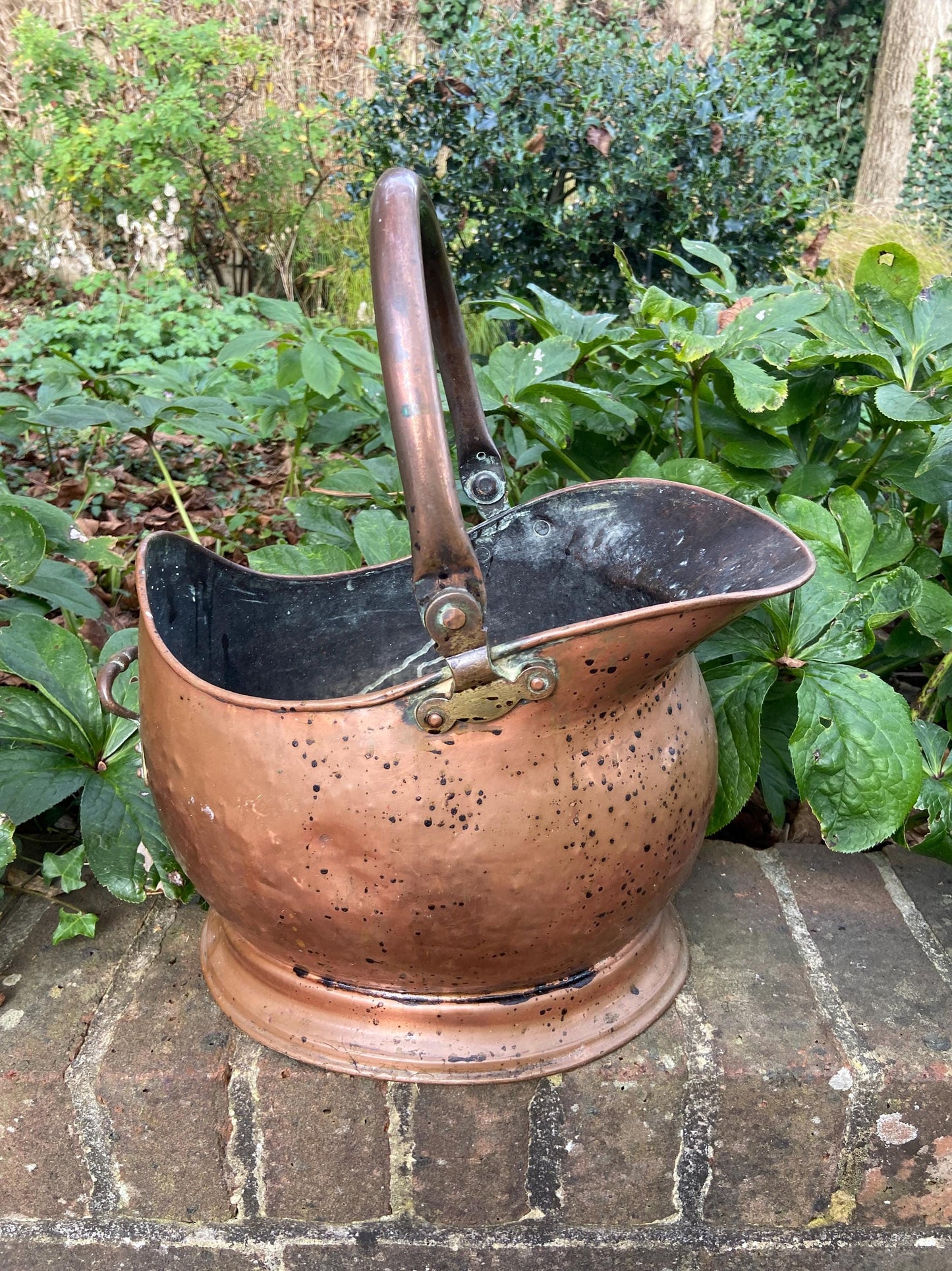 Vintage copper bucket, copper coal bucket - mid 20th century - great item, plant pot, planter, metal bucket, copper bucket, bronze bucket