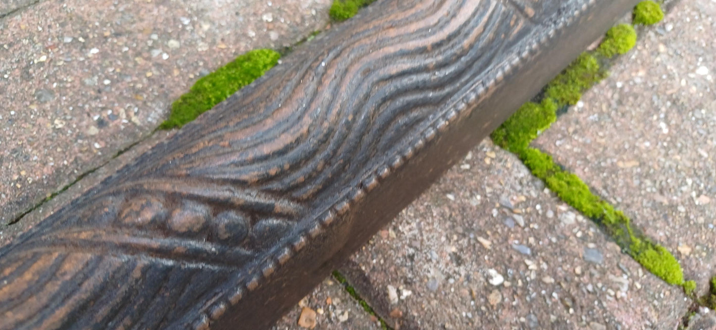 Large Age Worn Aesthetic Victorian Iron Decorative Fender Fireplace Guard