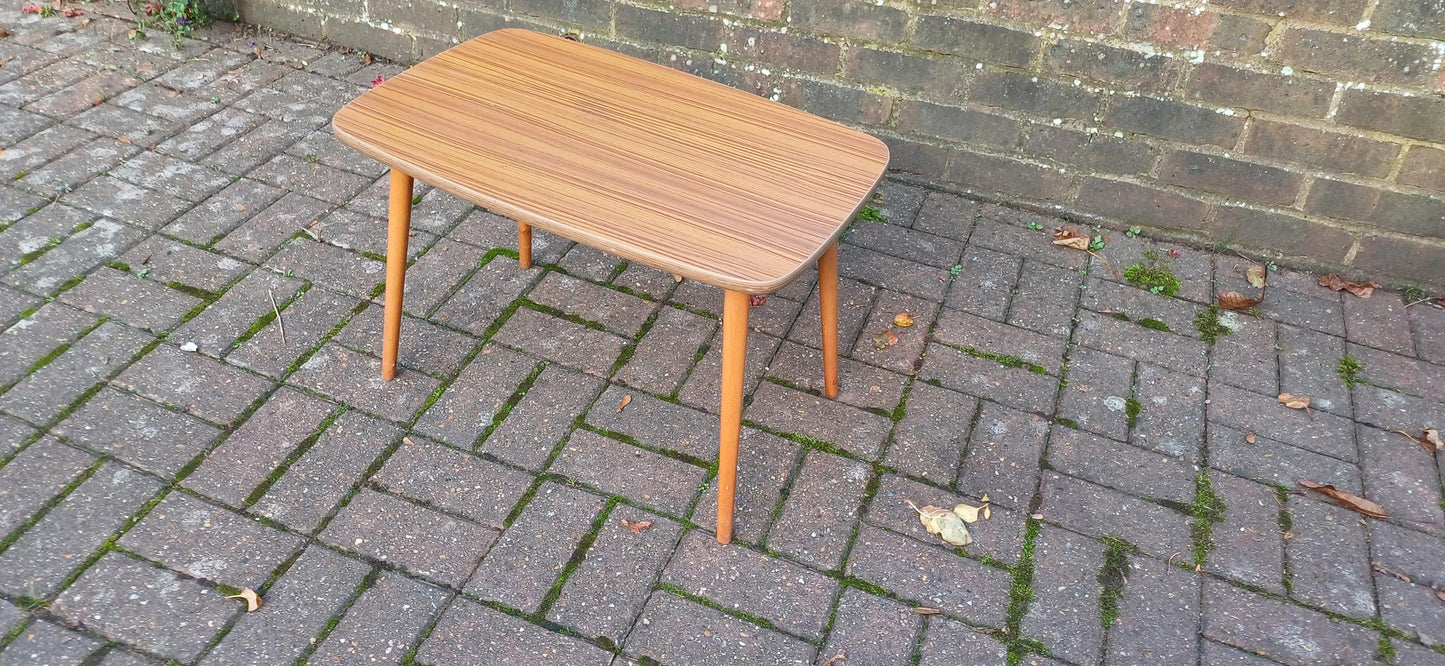 Small Mid-Century Retro Coffee Table | Compact Multi-Purpose Table | Vintage Functional Decor
