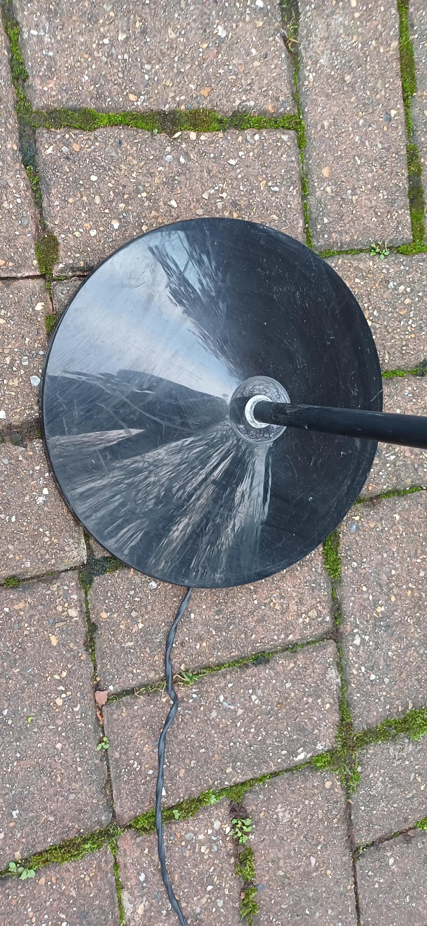 Vintage Retro 70s or 80s Adjustable Black and Brass Standard Lamp Working