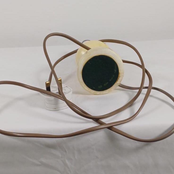 Vintage retro alabaster small table lamp - attractive and vgc - working