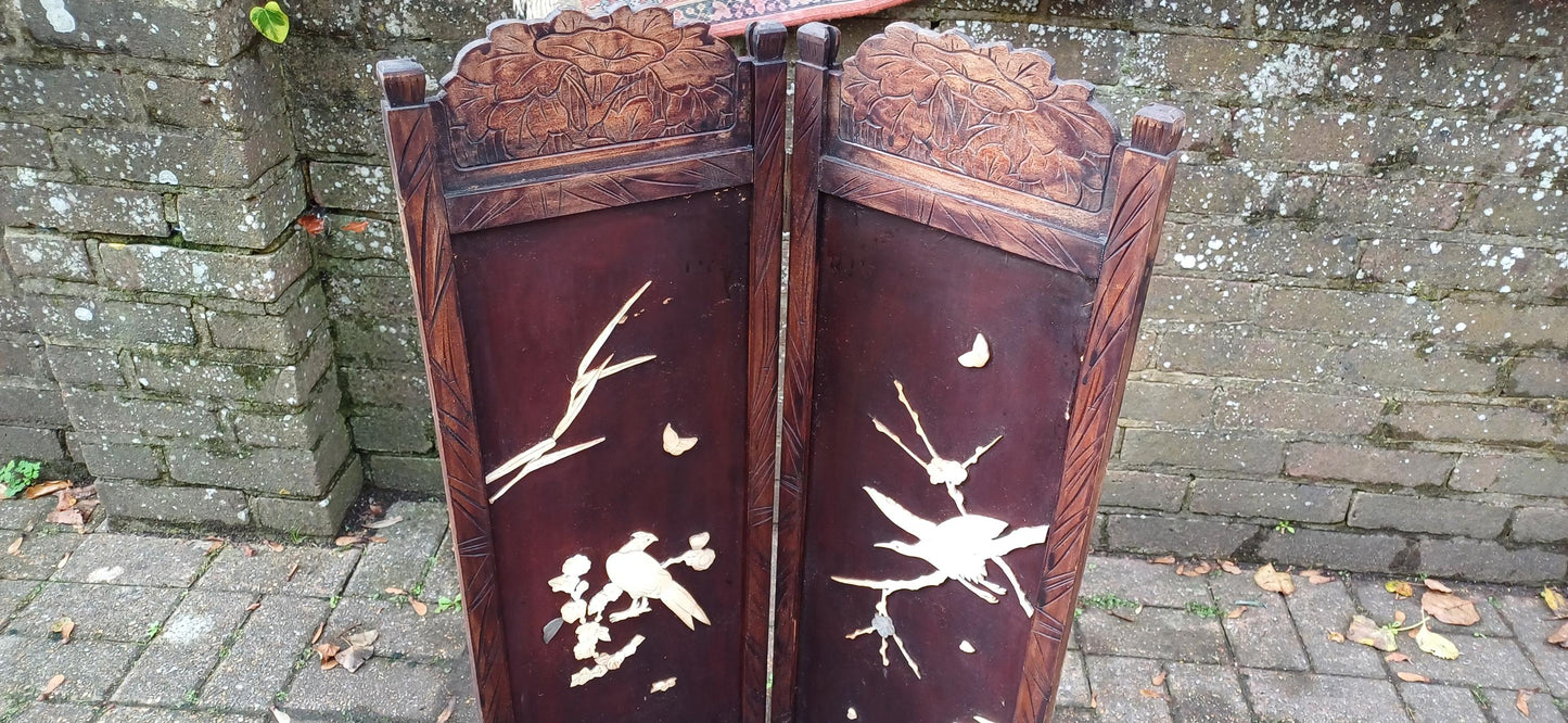 Beautiful Victorian Oriental Decorative Folding Screen Fire Screen