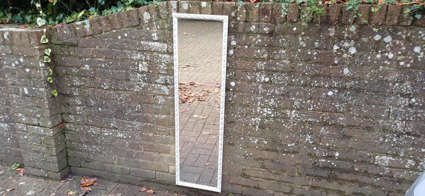 Amazing Tall Vintage Painted Mirror Contemporary Shabby Chic Farrow and Ball