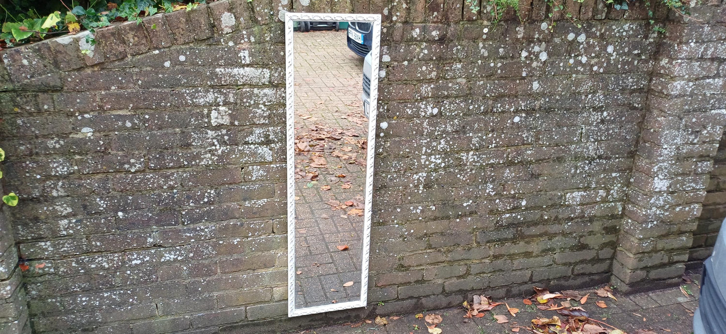 Amazing Tall Vintage Painted Mirror Contemporary Shabby Chic Farrow and Ball
