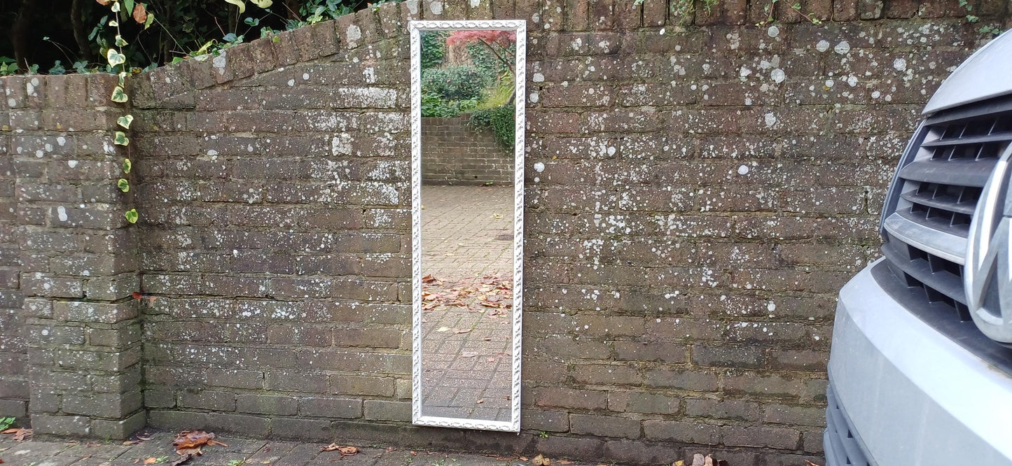 Amazing Tall Vintage Painted Mirror Contemporary Shabby Chic Farrow and Ball