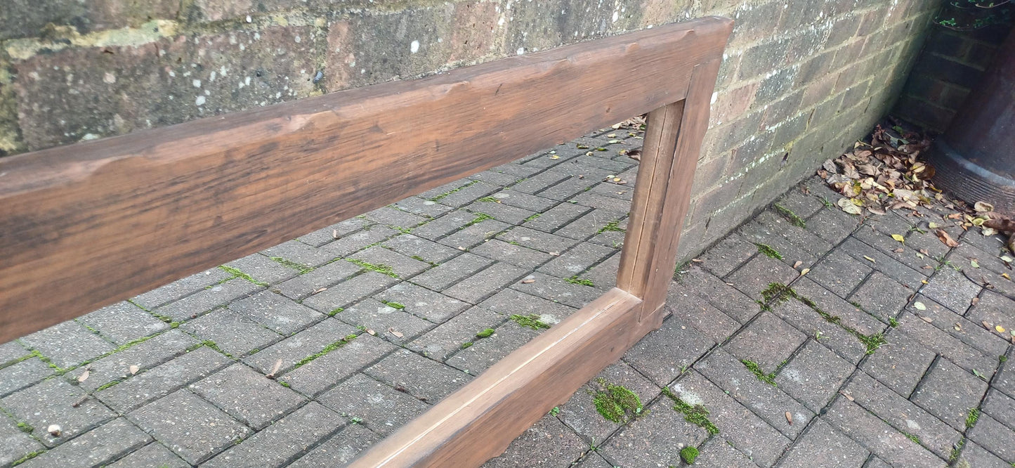 Superb Huge Chunky Reclaimed Pine Wall Mirror Over Mantel Free Hand Delivery
