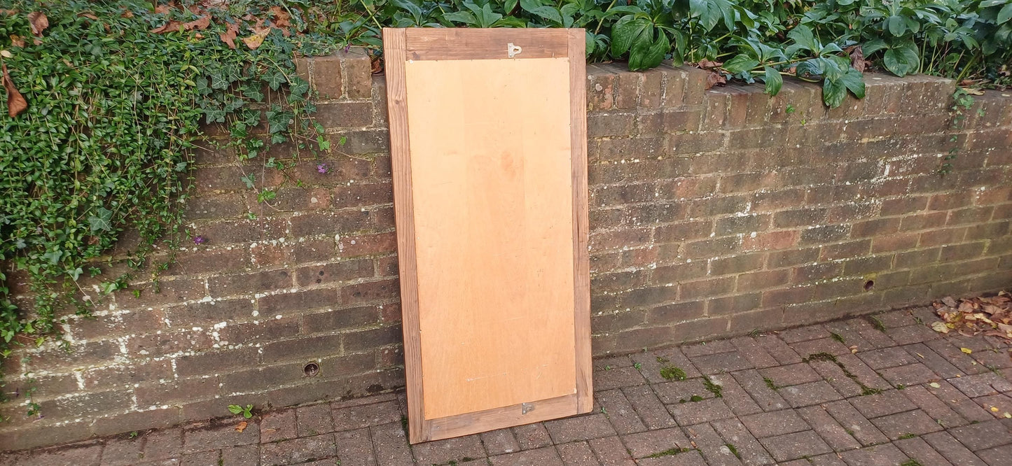 Superb Huge Chunky Reclaimed Pine Wall Mirror Over Mantel Free Hand Delivery