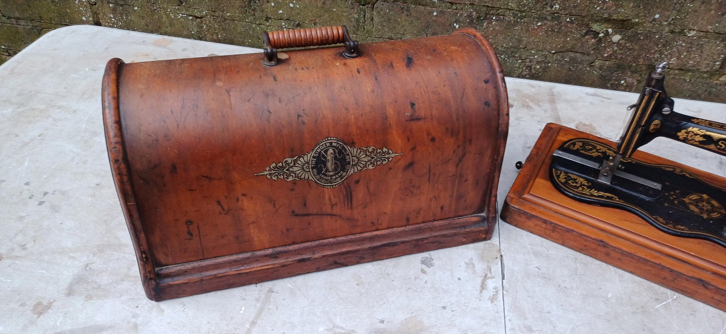 Stunning Vintage Victorian Singer Sewing Machine with Industrial Ironwork Base Antique Home Decor |Steampunk Style Accent Piece