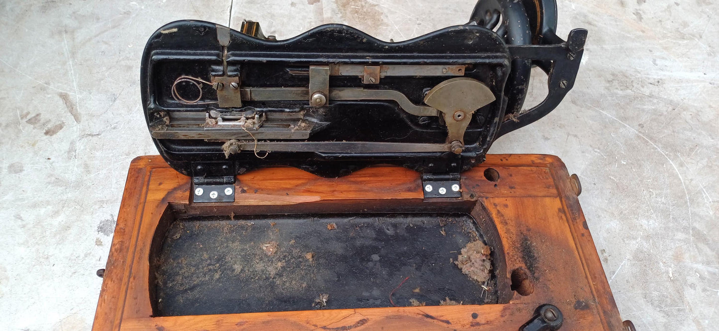 Stunning Vintage Victorian Singer Sewing Machine with Industrial Ironwork Base Antique Home Decor |Steampunk Style Accent Piece